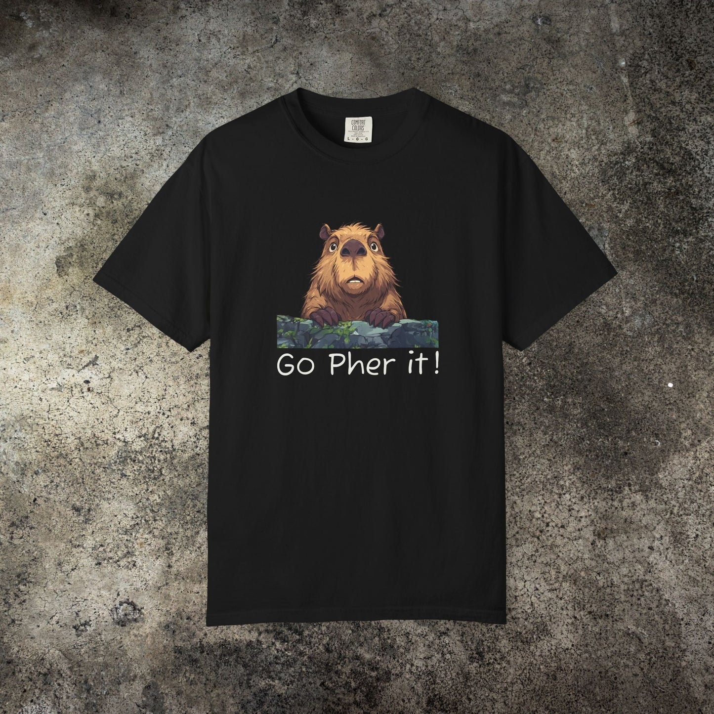 Gopher Comfort Colors Shirt - Go Pher It! Funny Animal Tee, Nature Pun Gift, Outdoorsy Humor Shirt, Cute Wildlife T-shirt - FlooredByArt