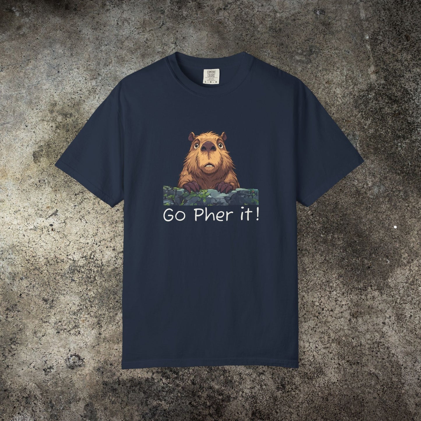 Gopher Comfort Colors Shirt - Go Pher It! Funny Animal Tee, Nature Pun Gift, Outdoorsy Humor Shirt, Cute Wildlife T-shirt - FlooredByArt