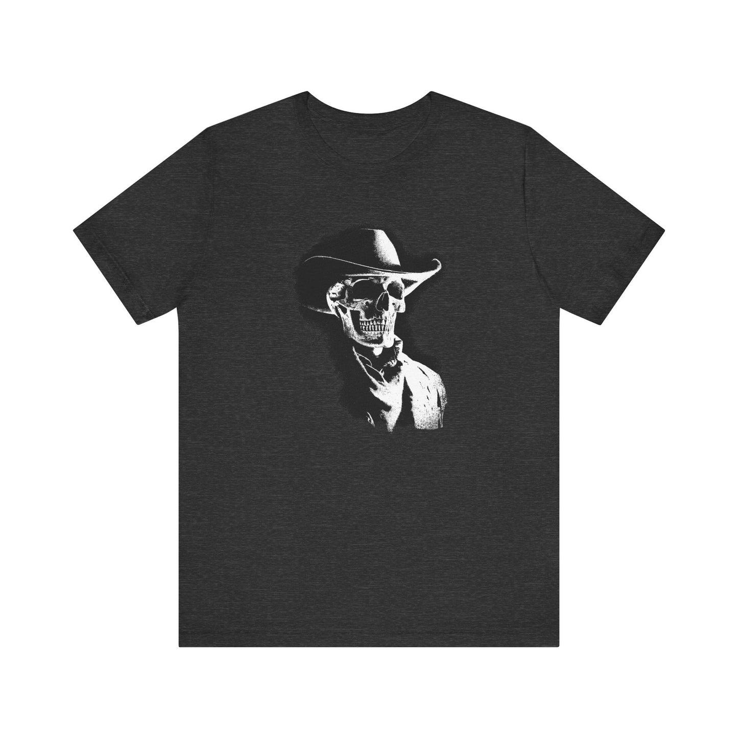 Gothic Cowboy Skeleton T-Shirt β Dark Western Skull Shirt, Ghost Rider Western - FlooredByArt