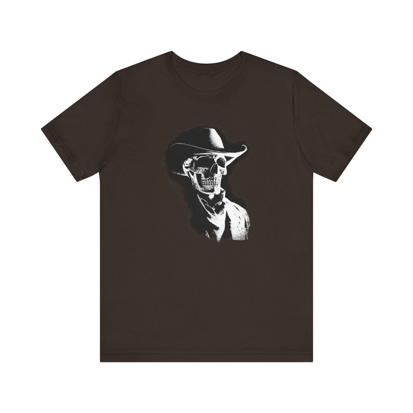 Gothic Cowboy Skeleton T-Shirt β Dark Western Skull Shirt, Ghost Rider Western - FlooredByArt