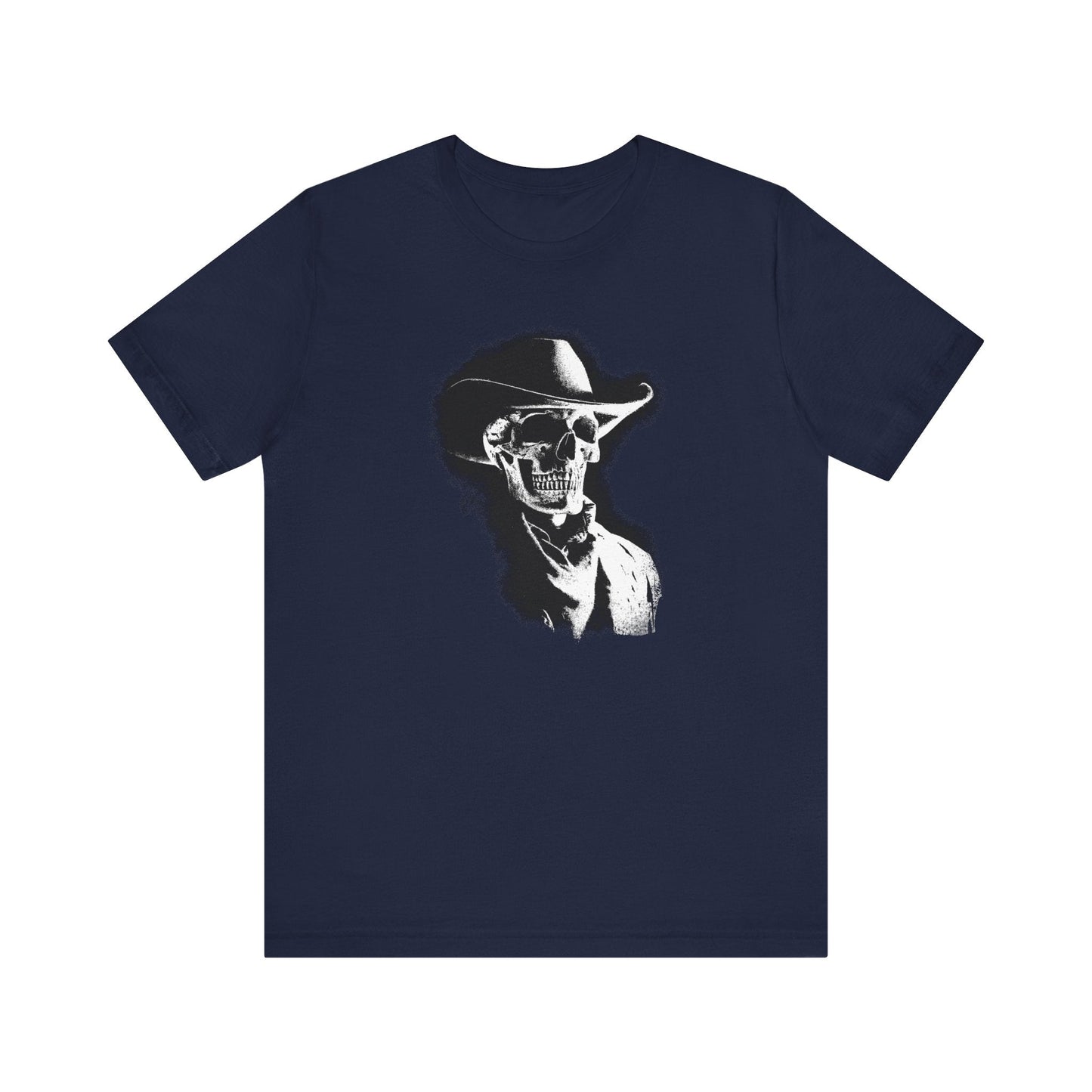 Gothic Cowboy Skeleton T-Shirt β Dark Western Skull Shirt, Ghost Rider Western - FlooredByArt