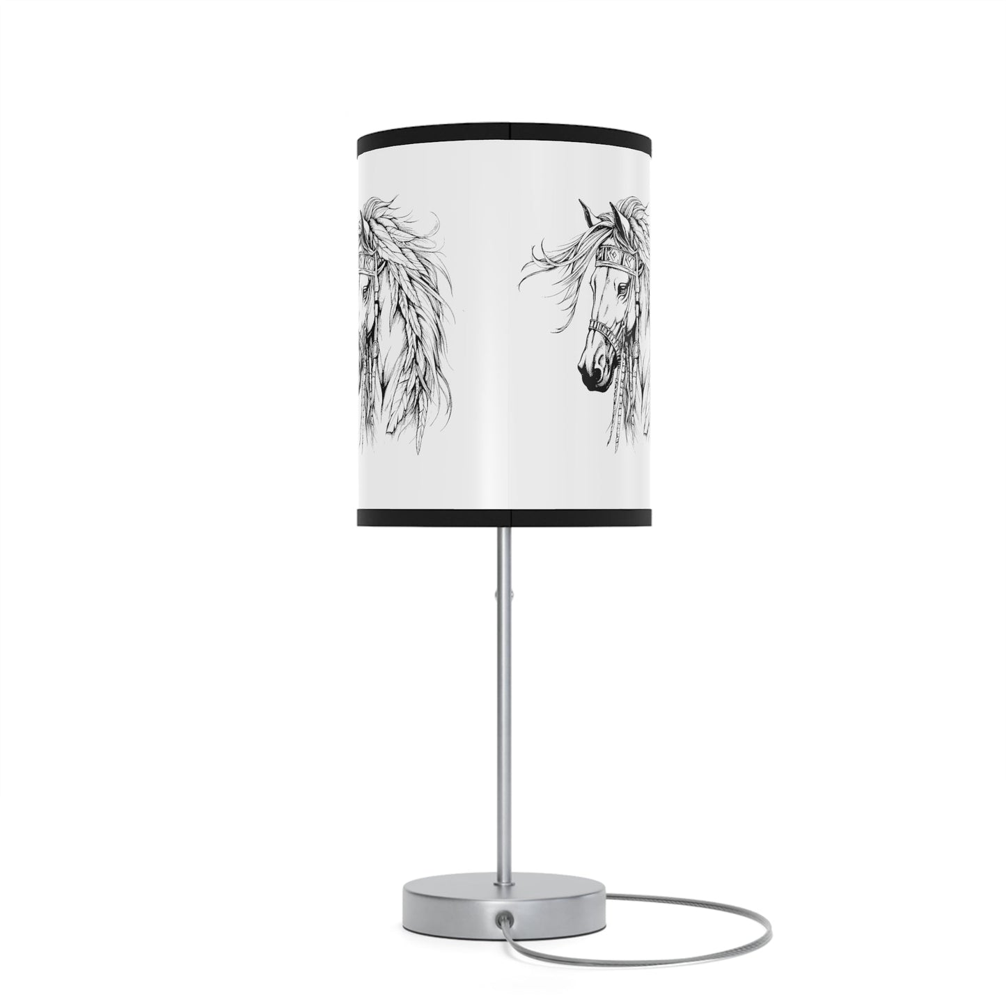 Horse Line Art Lamp, Fantasy Spirit Horse Design Accent Lamp, Equine Novelty Desk Lamp - FlooredByArt