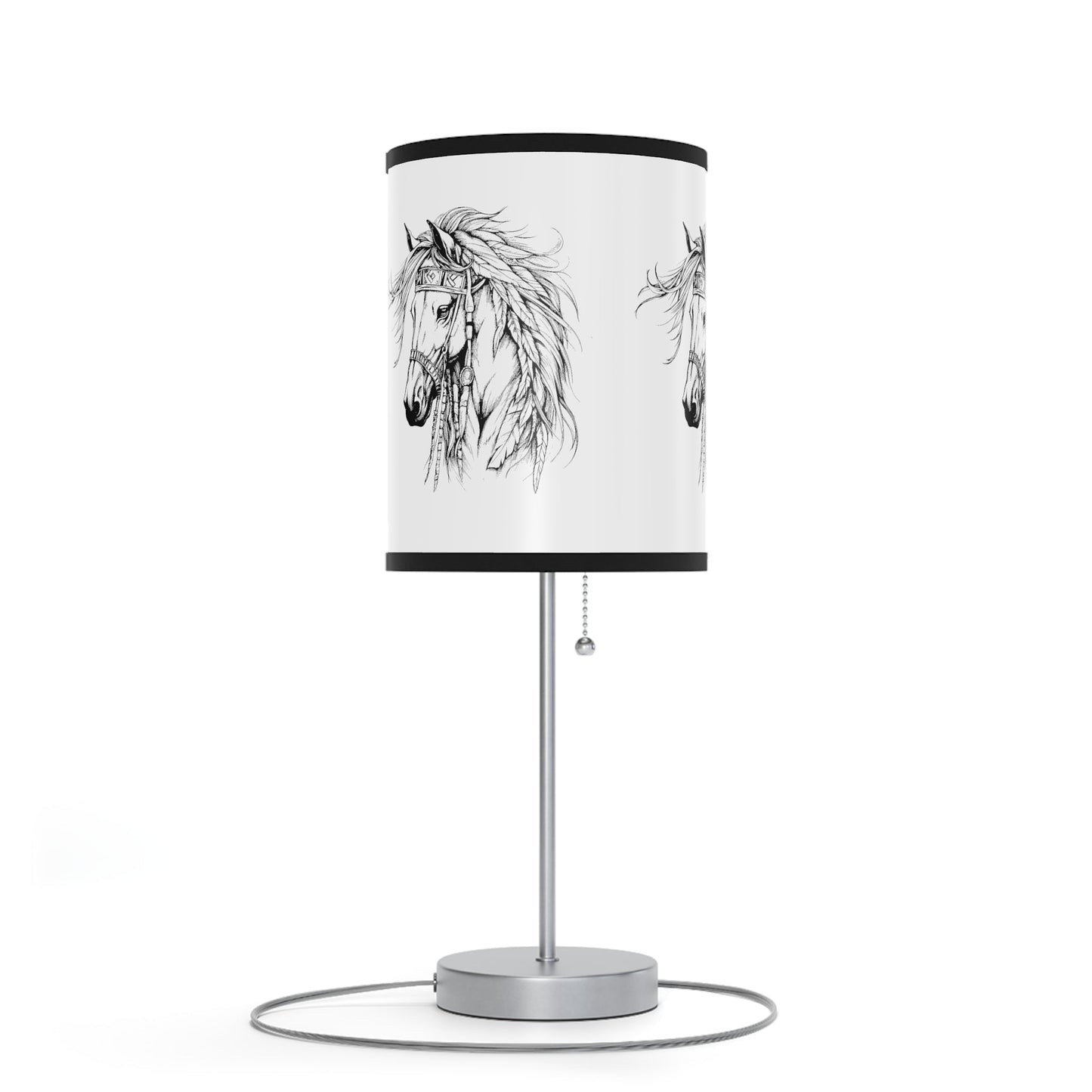 Horse Line Art Lamp, Fantasy Spirit Horse Design Accent Lamp, Equine Novelty Desk Lamp - FlooredByArt