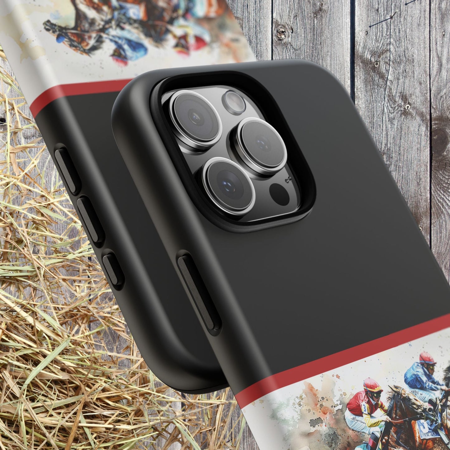 Horse Racing iPhone Case – “Life on the Fast Track” Equestrian Gift, Sporty Horse Lover Phone Cover for iPhone 14–16 - FlooredByArt