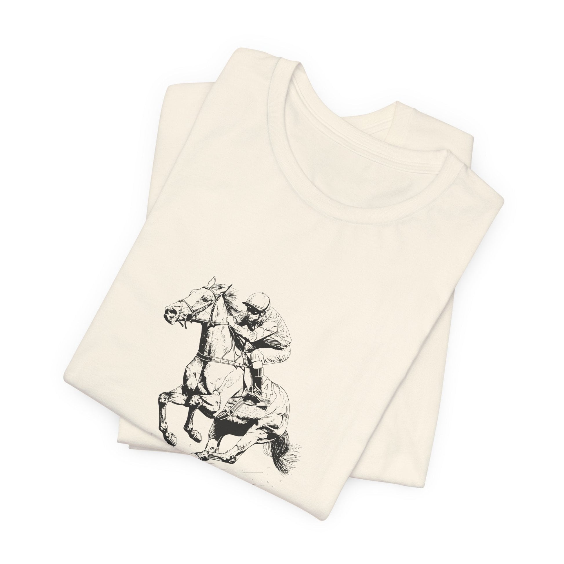 Horse Racing Shirt Jockey Art, Thoroughbred T-Shirt for Fans - FlooredByArt