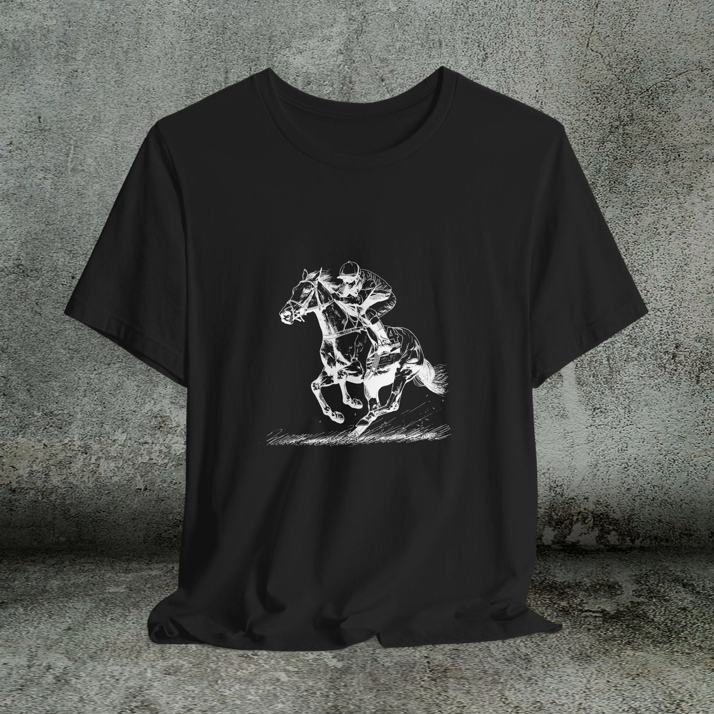 Horse Racing Shirt Jockey Art, Thoroughbred T-Shirt for Fans - FlooredByArt