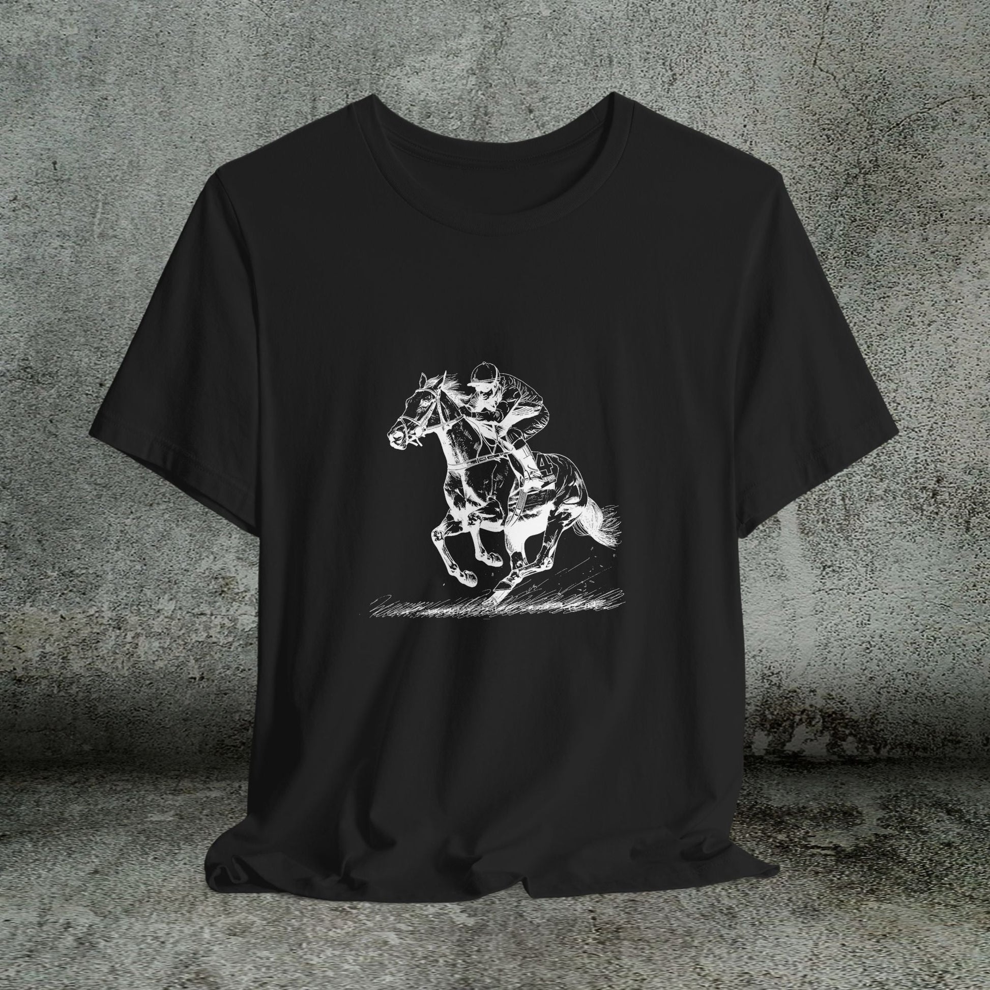 Horse Racing Shirt Jockey Art, Thoroughbred T-Shirt for Fans - FlooredByArt