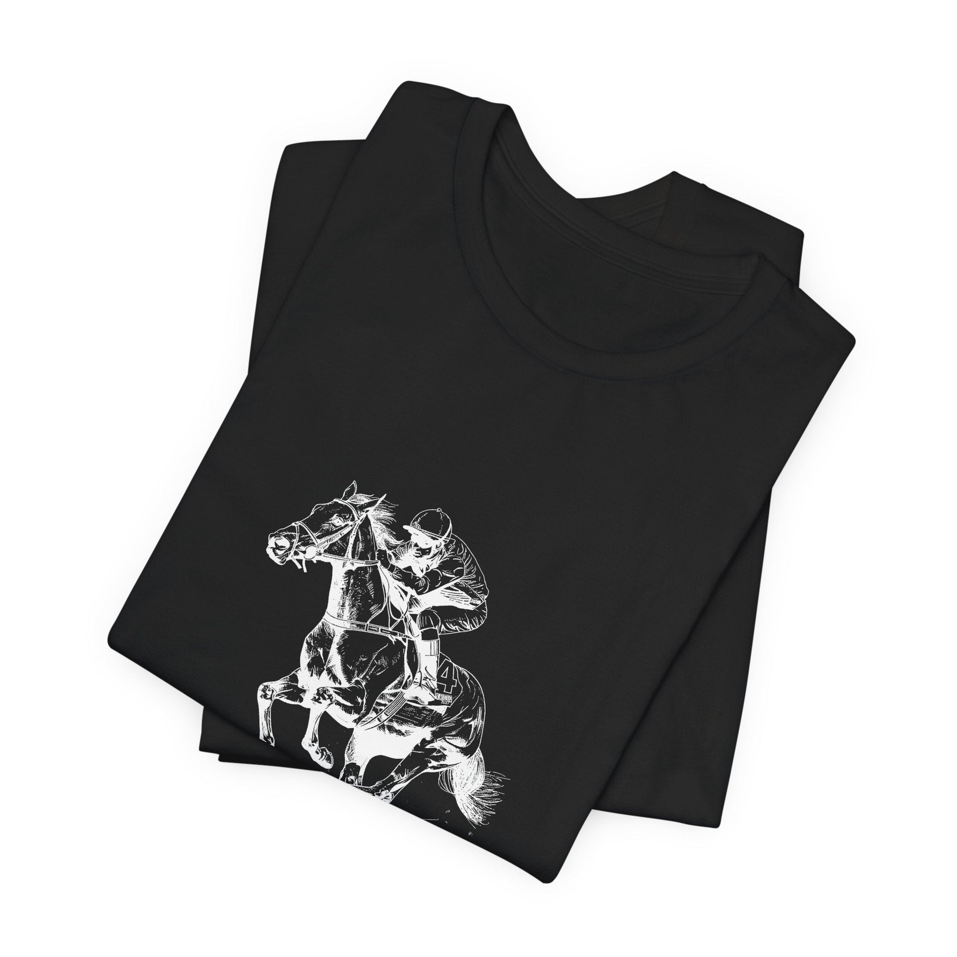 Horse Racing Shirt Jockey Art, Thoroughbred T-Shirt for Fans - FlooredByArt
