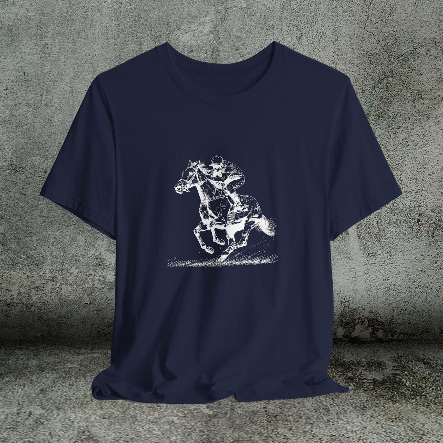 Horse Racing Shirt Jockey Art, Thoroughbred T-Shirt for Fans - FlooredByArt