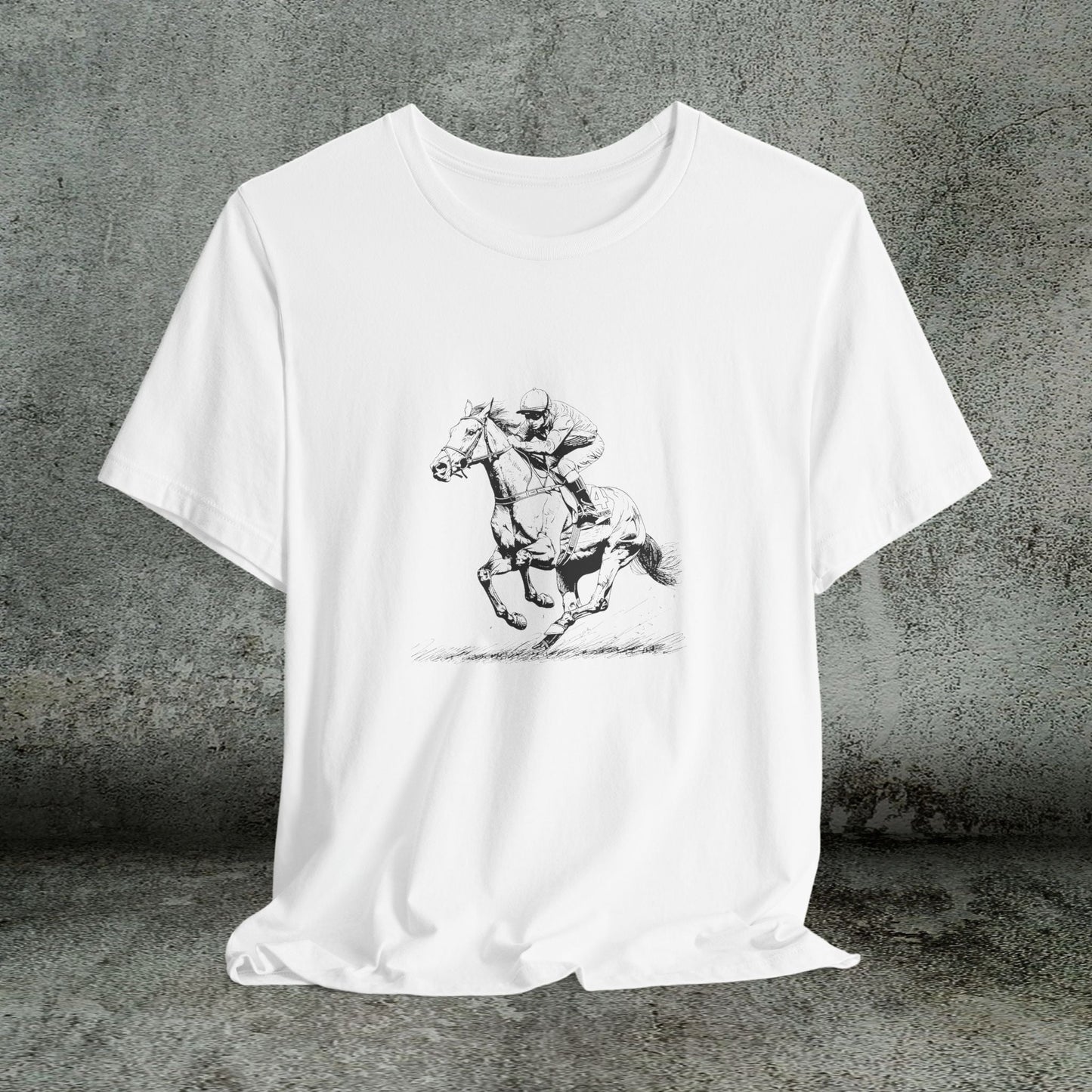Horse Racing Shirt Jockey Art, Thoroughbred T-Shirt for Fans - FlooredByArt