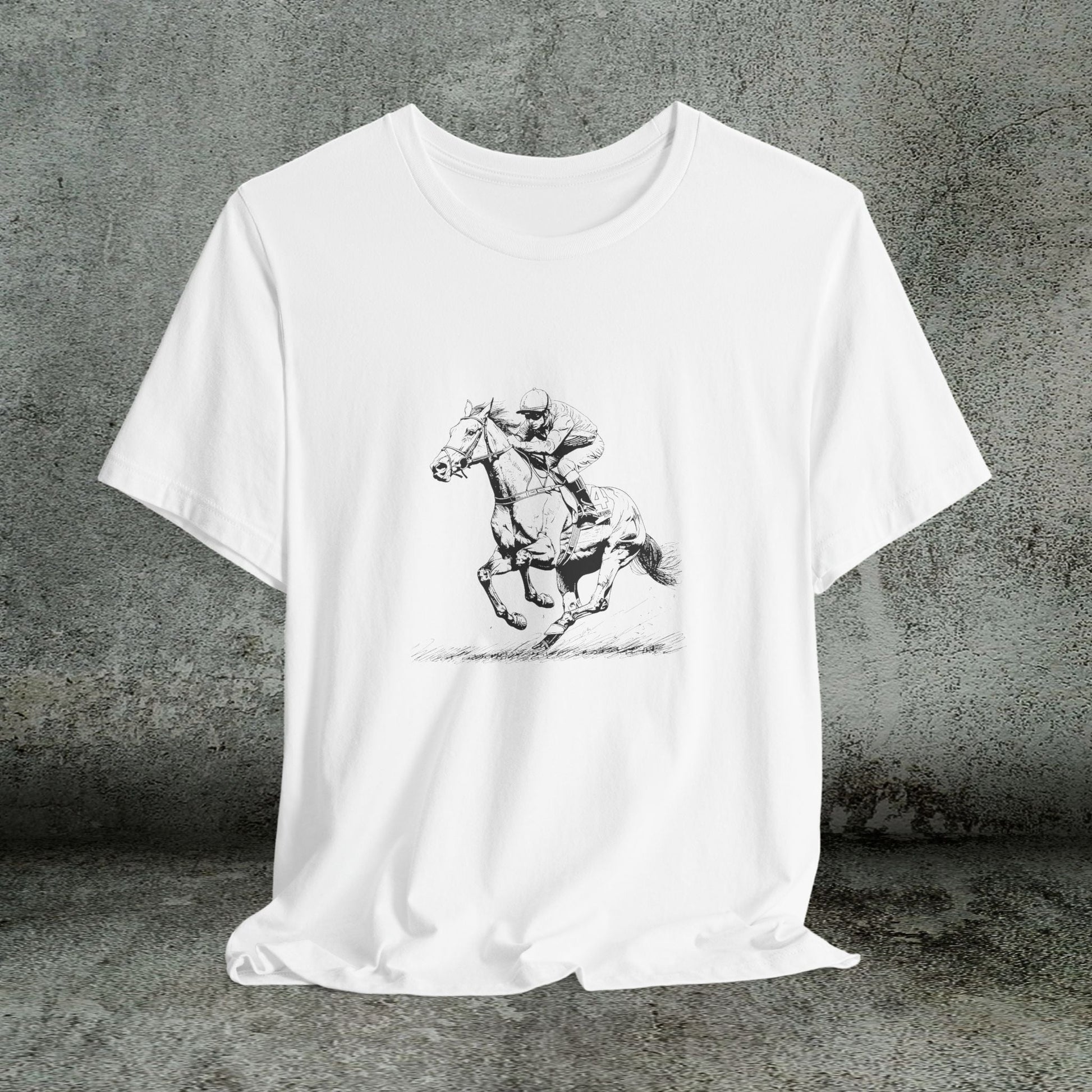 Horse Racing Shirt Jockey Art, Thoroughbred T-Shirt for Fans - FlooredByArt