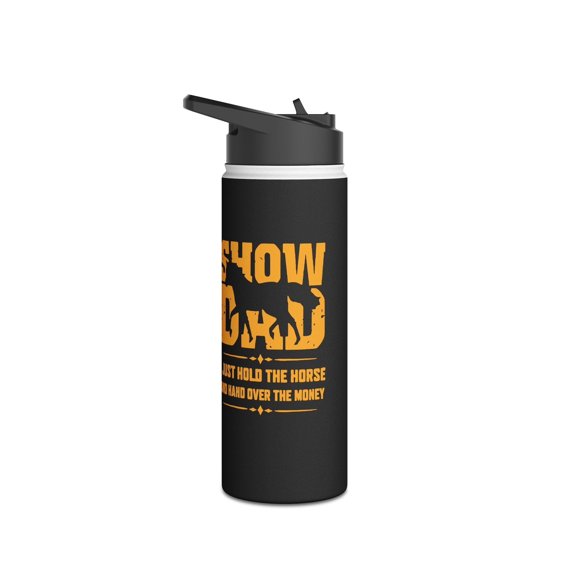 Horse Water Bottle for Show Dad, Dad horse Mug, Thermal Water Bottle Horse Show Bottle - FlooredByArt