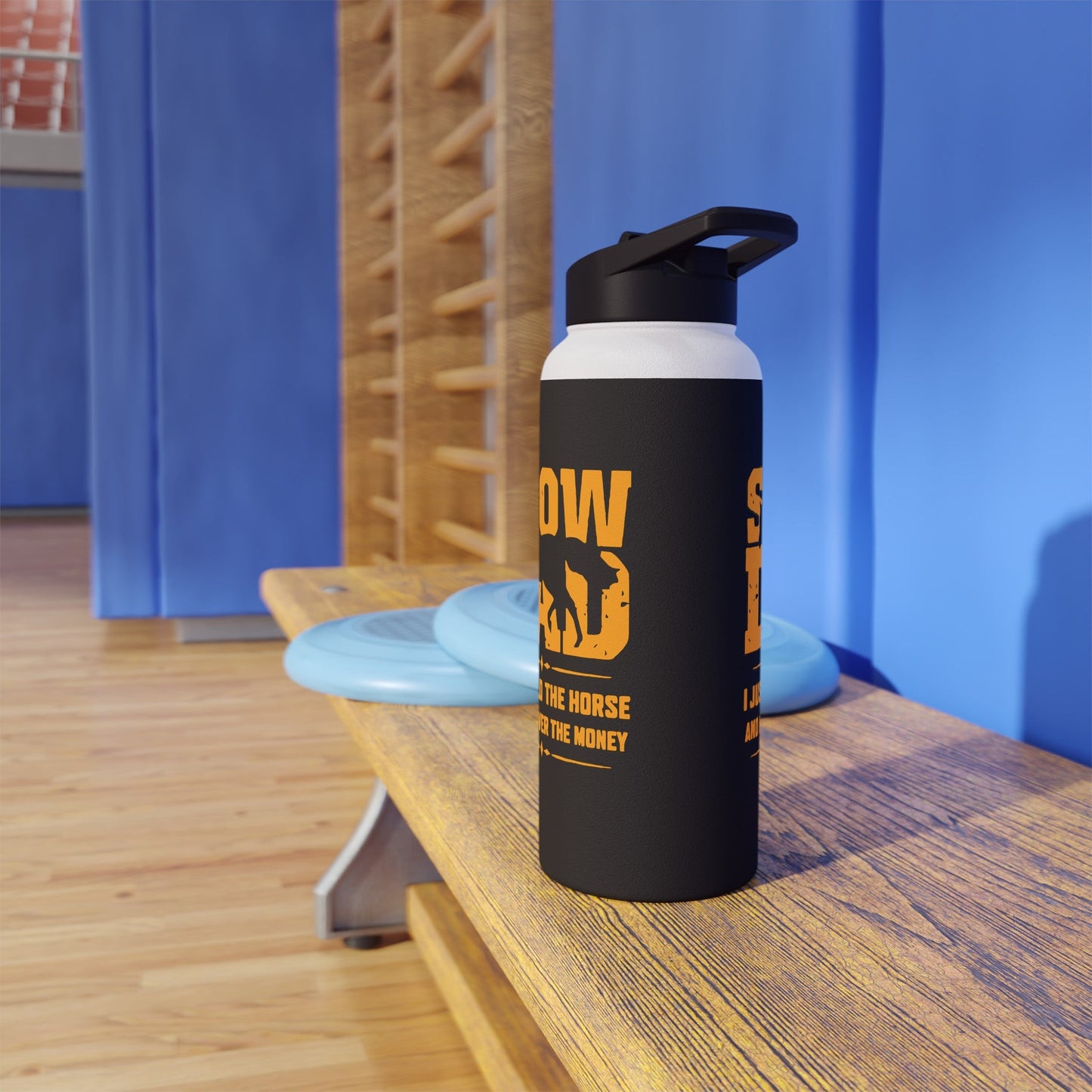 Horse Water Bottle for Show Dad, Dad horse Mug, Thermal Water Bottle Horse Show Bottle - FlooredByArt
