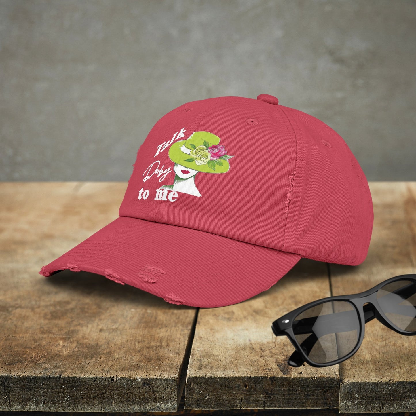 Kentucky Derby Flower Hat, Horse Racing Baseball Cap, Funny Ladies Bonnet - FlooredByArt