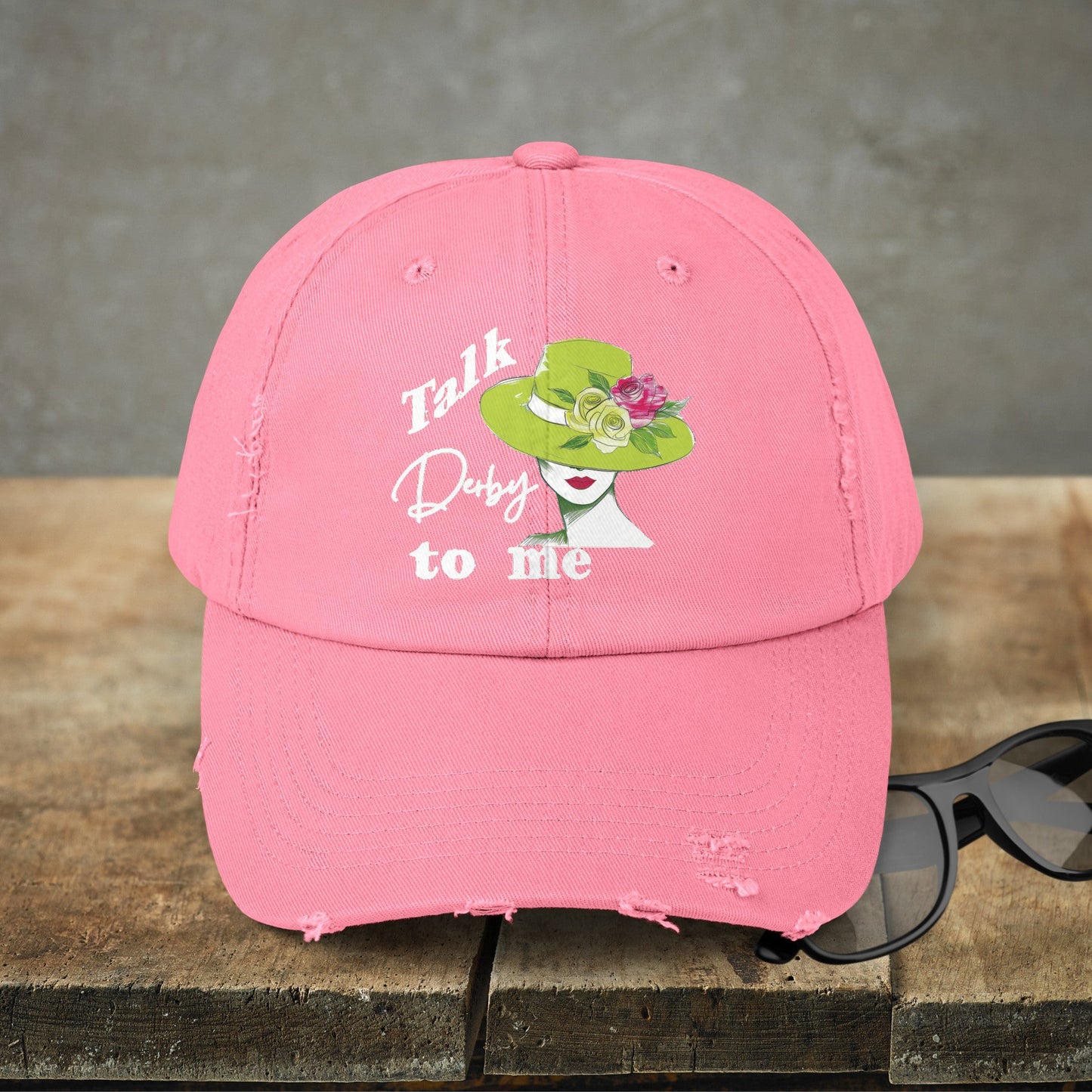 Kentucky Derby Flower Hat, Horse Racing Baseball Cap, Funny Ladies Bonnet - FlooredByArt