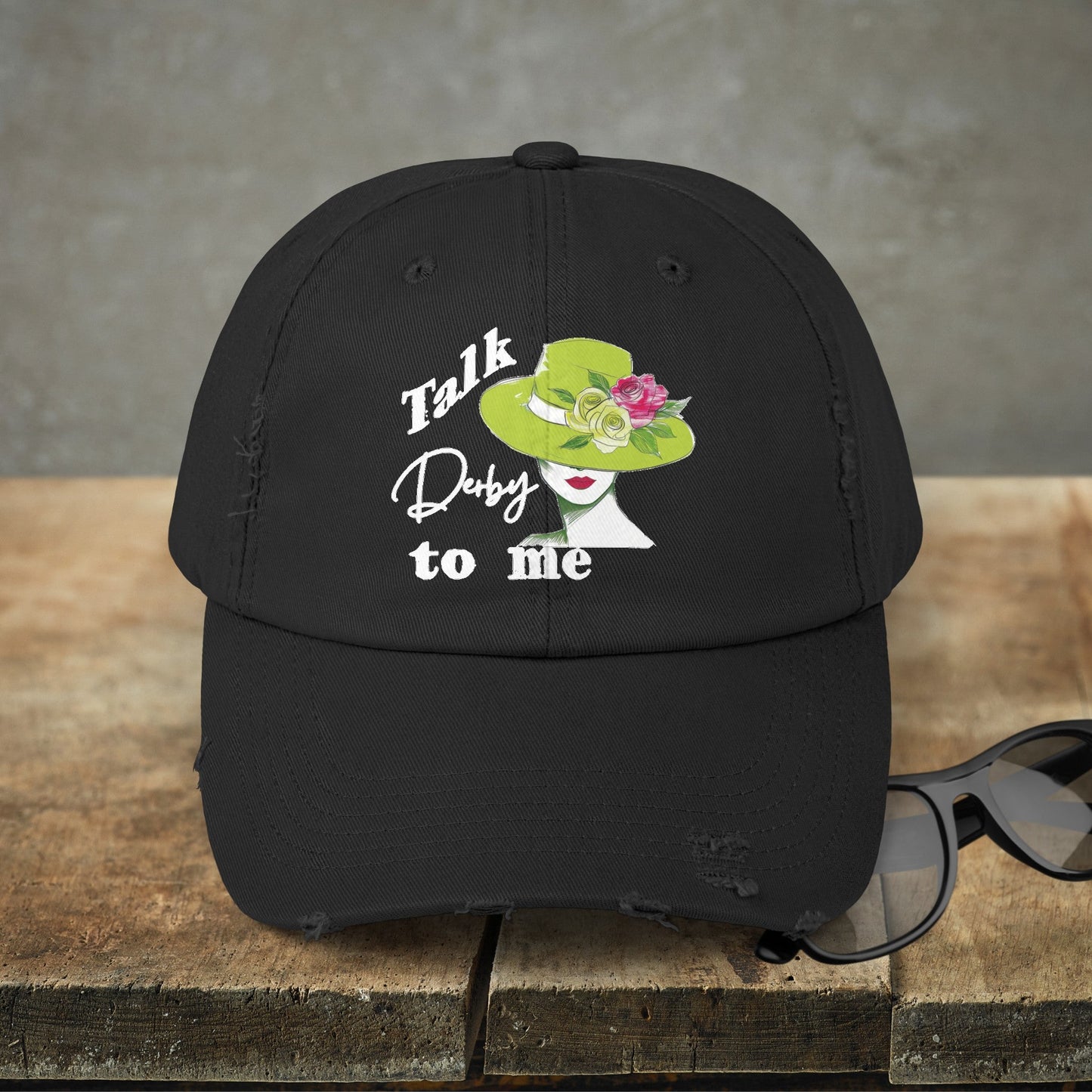 Kentucky Derby Flower Hat, Horse Racing Baseball Cap, Funny Ladies Bonnet - FlooredByArt
