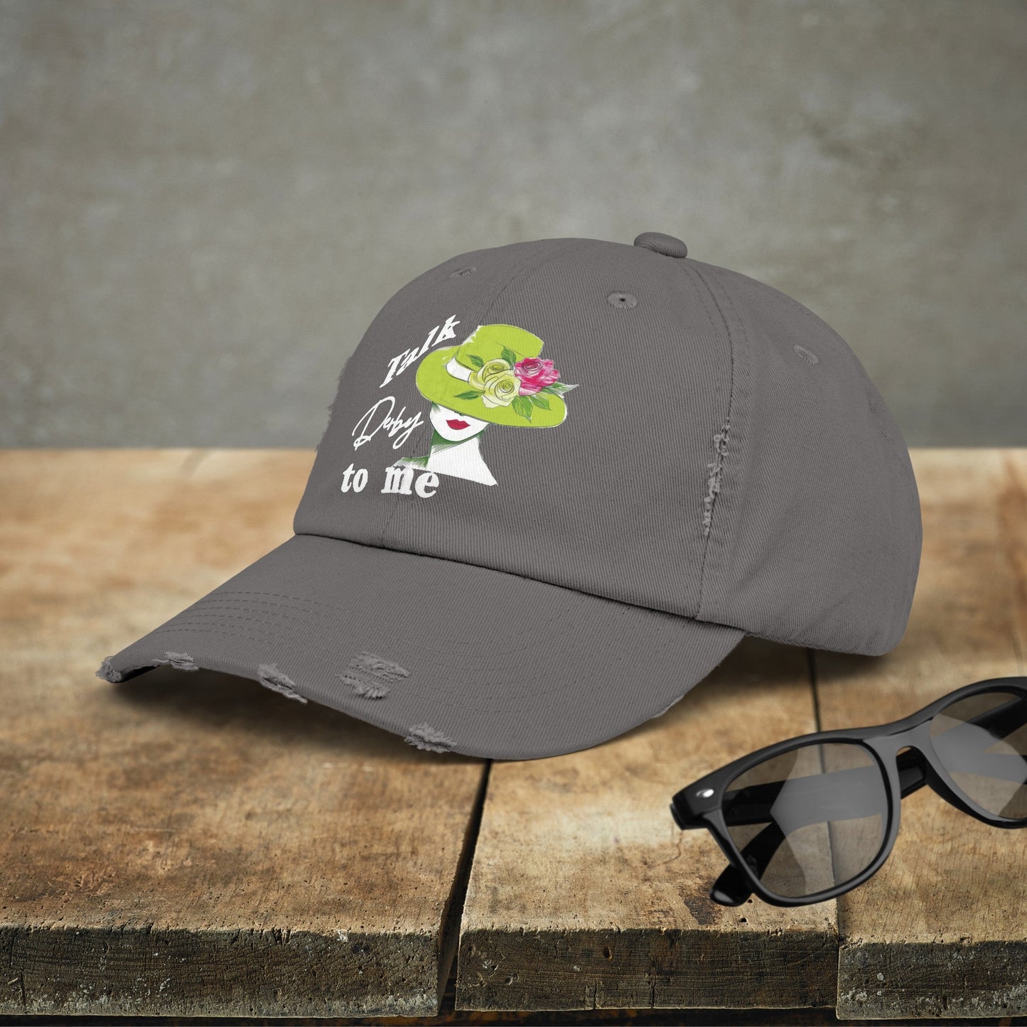 Kentucky Derby Flower Hat, Horse Racing Baseball Cap, Funny Ladies Bonnet - FlooredByArt