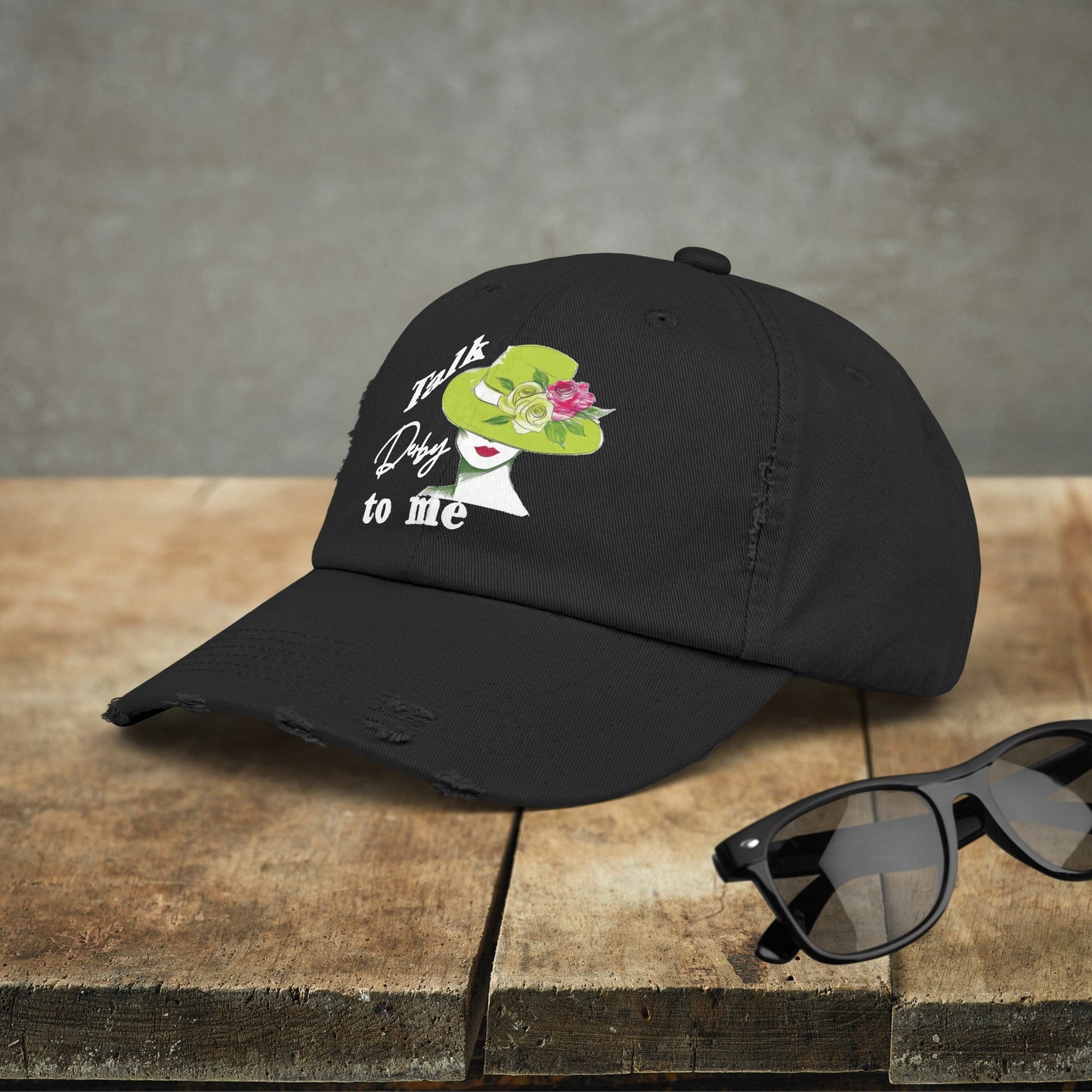 Kentucky Derby Flower Hat, Horse Racing Baseball Cap, Funny Ladies Bonnet - FlooredByArt