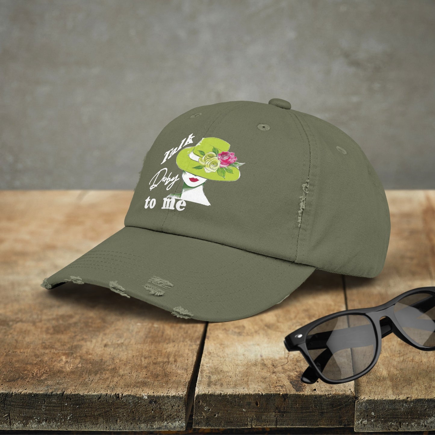 Kentucky Derby Flower Hat, Horse Racing Baseball Cap, Funny Ladies Bonnet - FlooredByArt