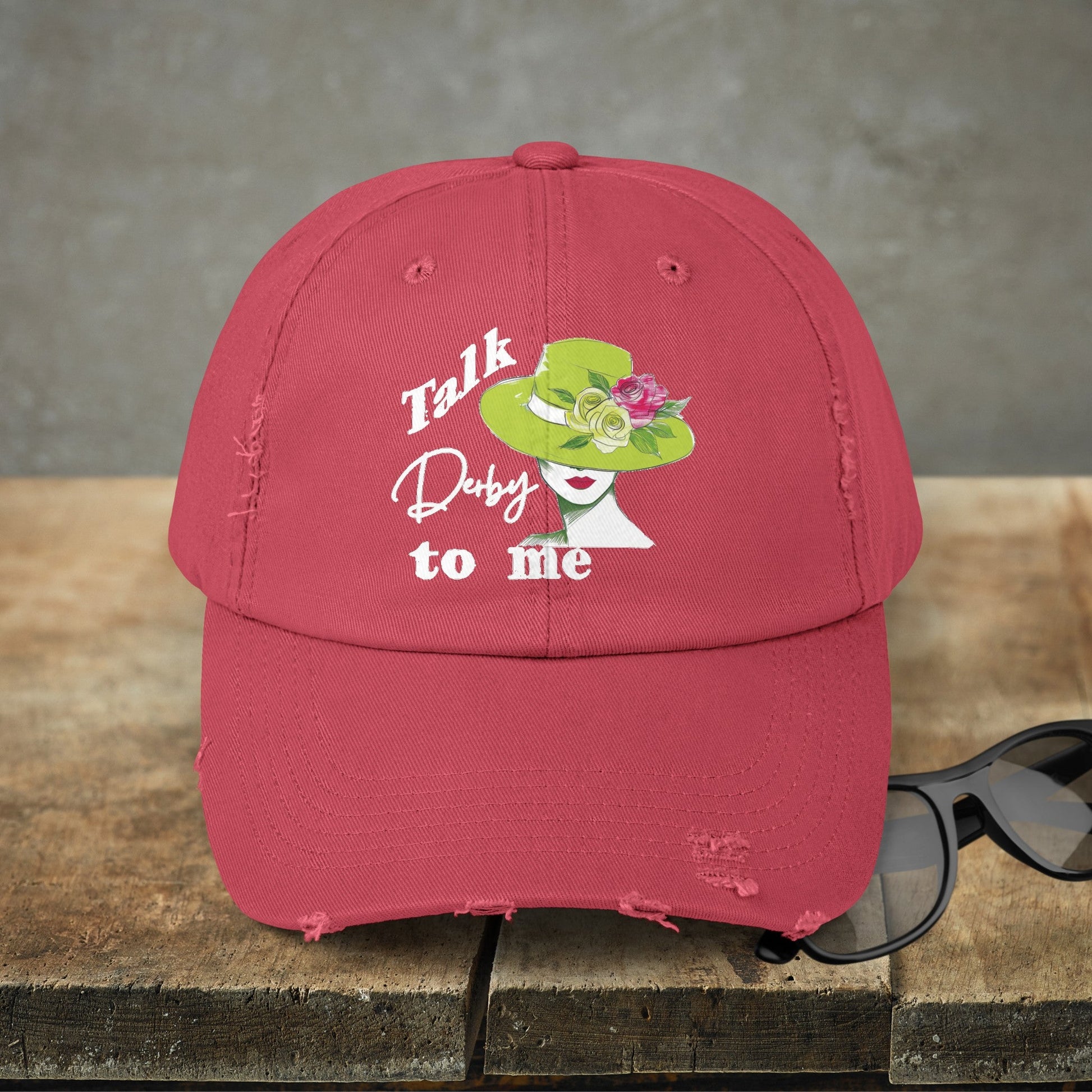 Kentucky Derby Flower Hat, Horse Racing Baseball Cap, Funny Ladies Bonnet - FlooredByArt