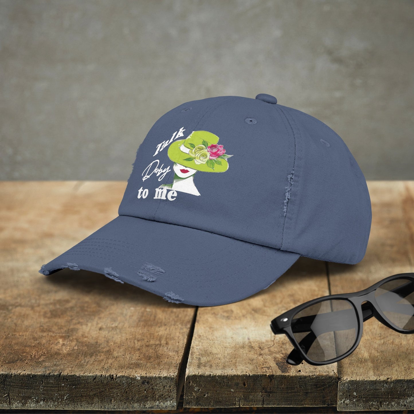 Kentucky Derby Flower Hat, Horse Racing Baseball Cap, Funny Ladies Bonnet - FlooredByArt