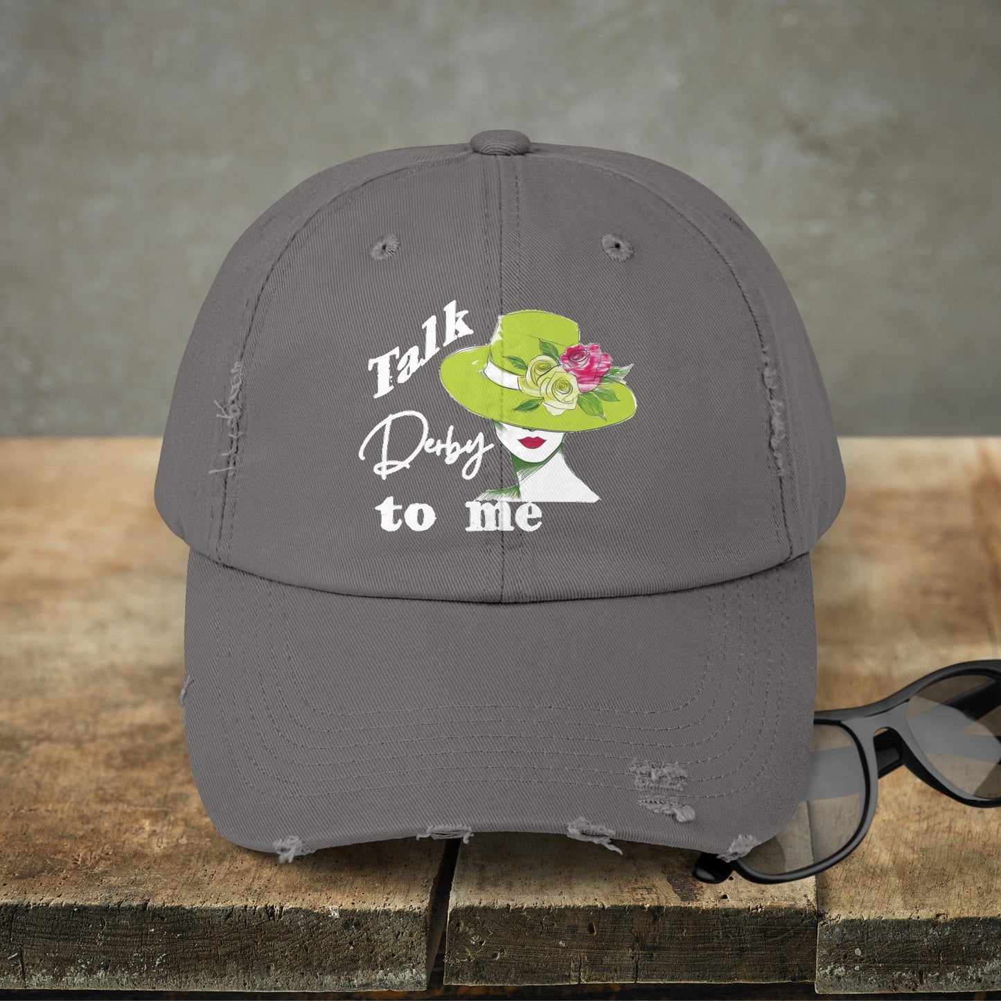 Kentucky Derby Flower Hat, Horse Racing Baseball Cap, Funny Ladies Bonnet - FlooredByArt