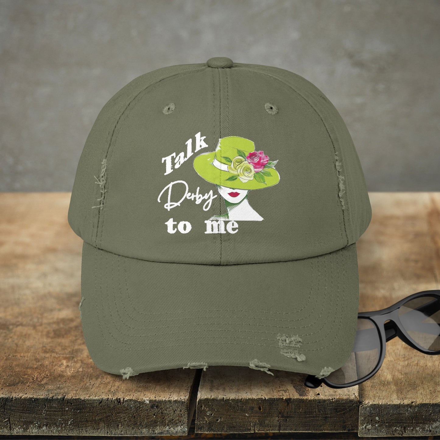 Kentucky Derby Flower Hat, Horse Racing Baseball Cap, Funny Ladies Bonnet - FlooredByArt
