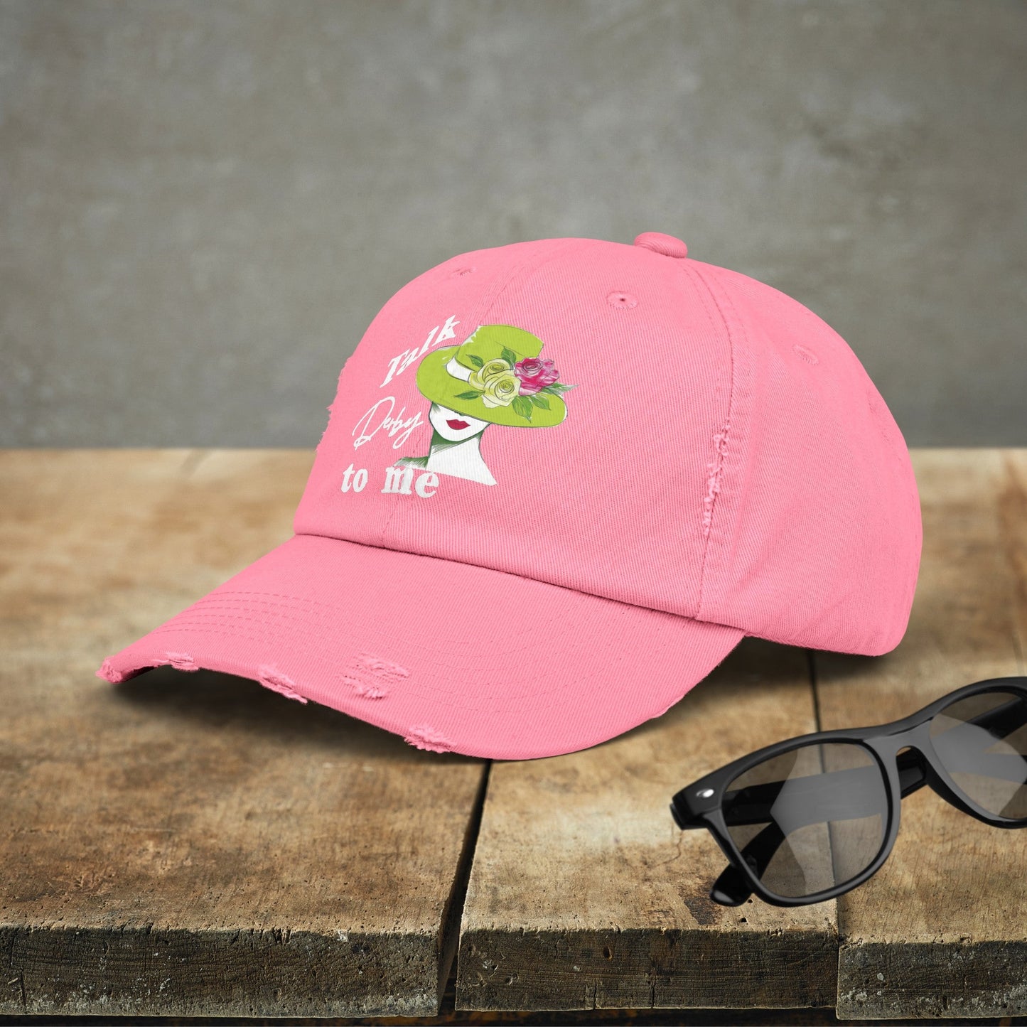 Kentucky Derby Flower Hat, Horse Racing Baseball Cap, Funny Ladies Bonnet - FlooredByArt