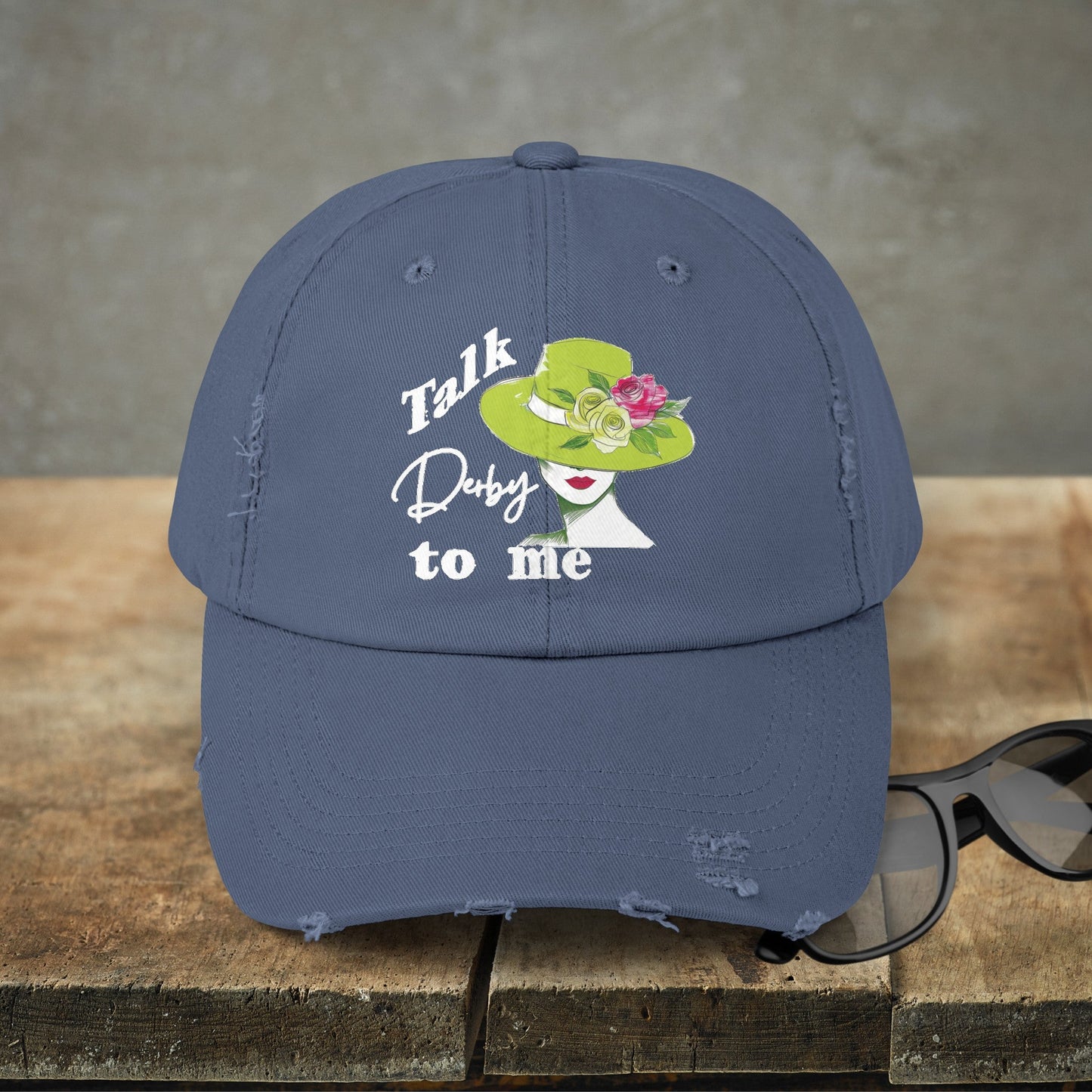 Kentucky Derby Flower Hat, Horse Racing Baseball Cap, Funny Ladies Bonnet - FlooredByArt