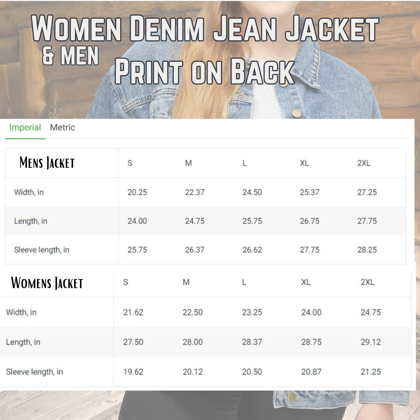 Mens or Womens American Flag Jean Jacket, Cotton Denim American Flag and Eagle, Light Jacket, USA - FlooredByArt