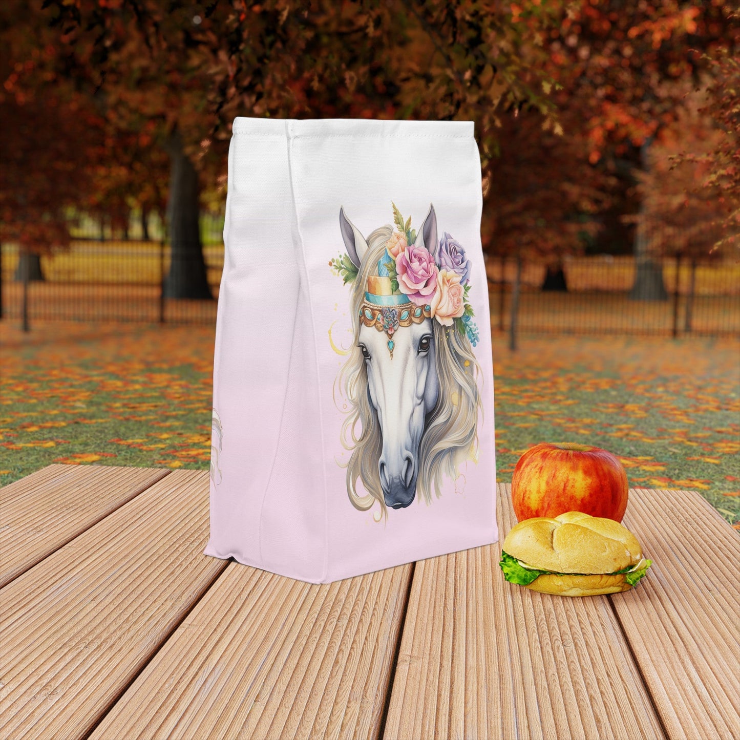 Personalized Girls Horse Insulated Lunch Bag, Back to School Lunch Bag for Horse Lover Gift Lunch Bag for Girls - FlooredByArt