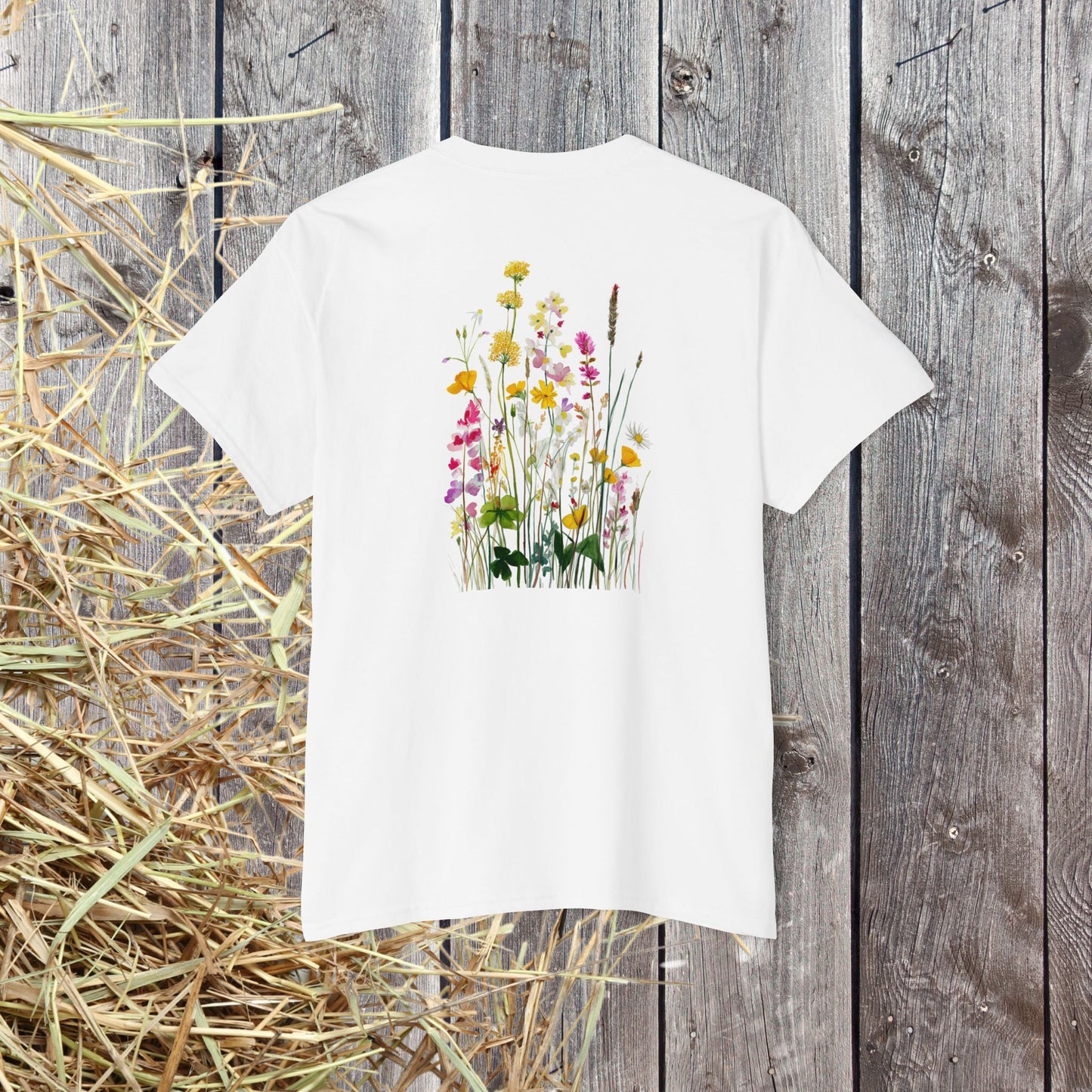 Pocket Full of Sunshine Shirt β Wildflower Pocket Tee, Nature Lover Gift, Floral Back - FlooredByArt