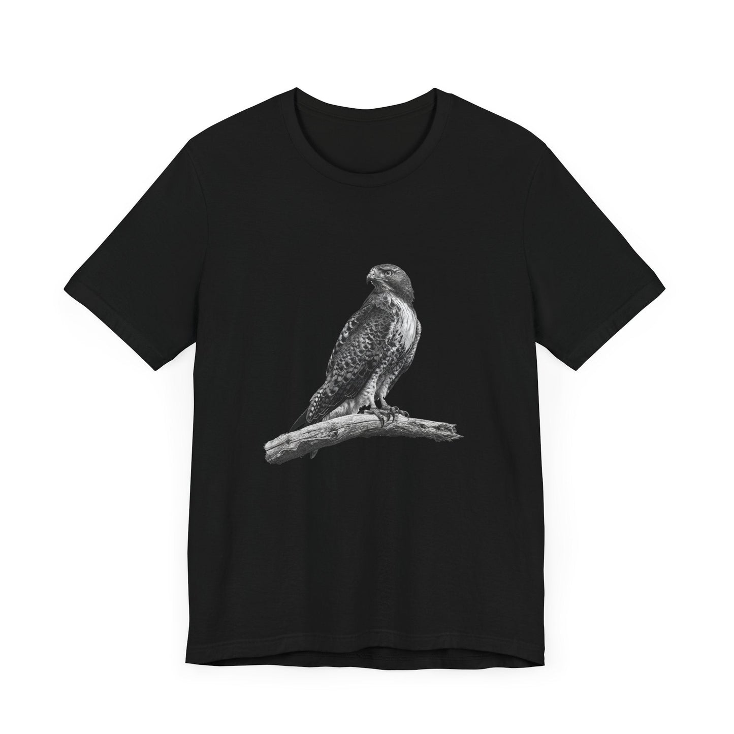 Red - Tailed Hawk T-Shirt - Wildlife Bird Lover Tee, Original Pen & Ink Art - FlooredByArt