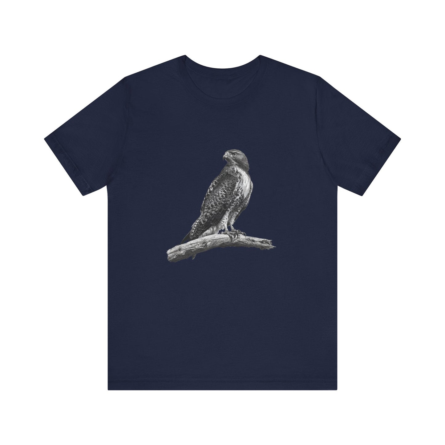 Red - Tailed Hawk T-Shirt - Wildlife Bird Lover Tee, Original Pen & Ink Art - FlooredByArt
