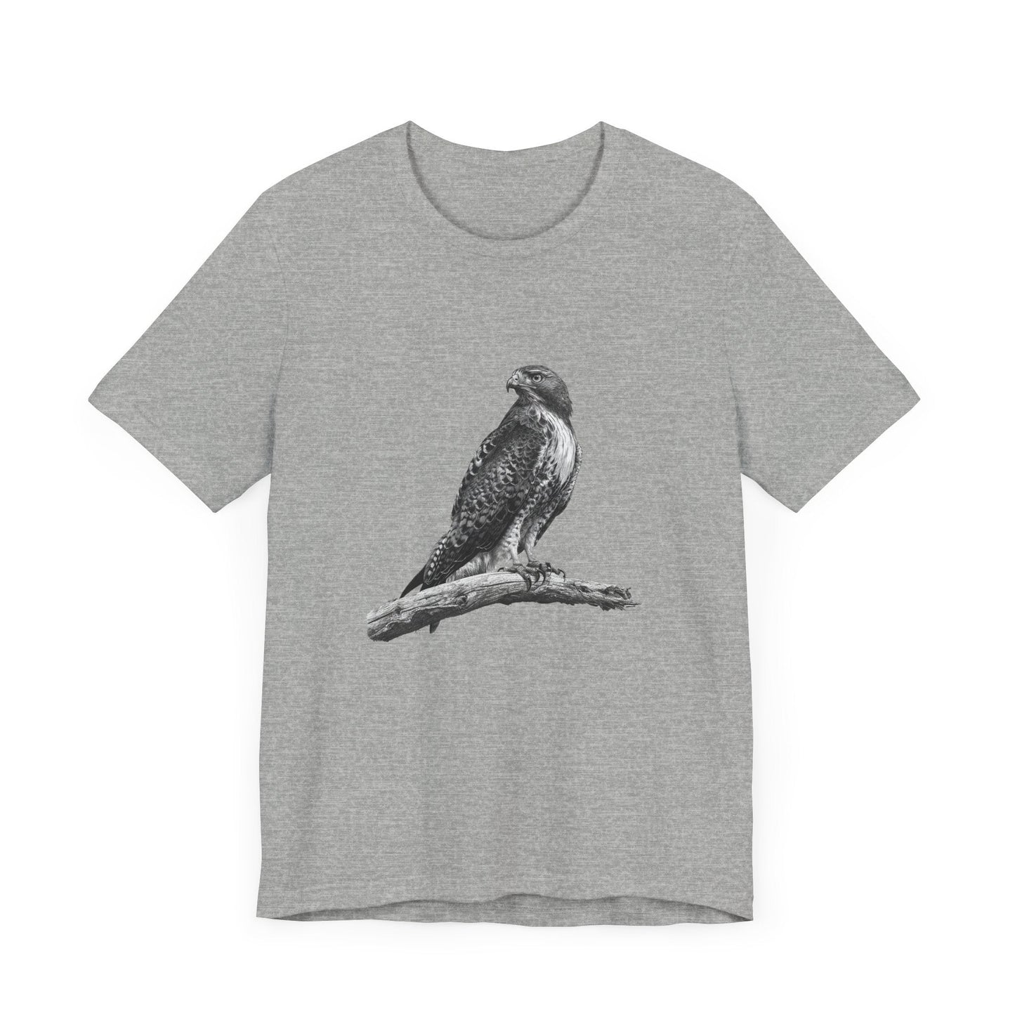 Red - Tailed Hawk T-Shirt - Wildlife Bird Lover Tee, Original Pen & Ink Art - FlooredByArt