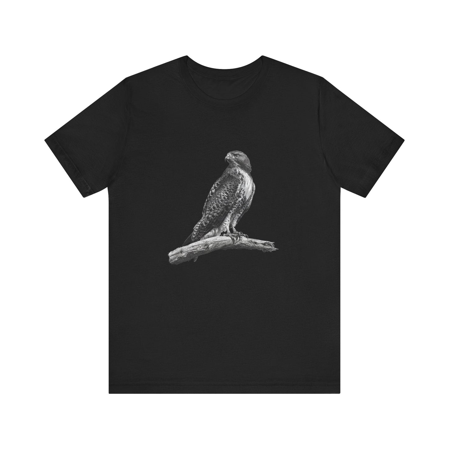 Red - Tailed Hawk T-Shirt - Wildlife Bird Lover Tee, Original Pen & Ink Art - FlooredByArt