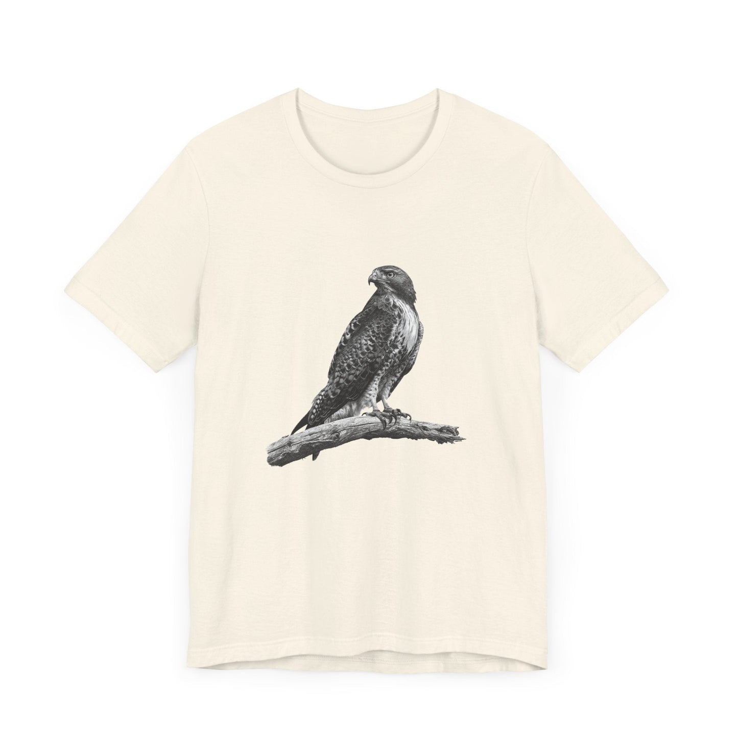Red - Tailed Hawk T-Shirt - Wildlife Bird Lover Tee, Original Pen & Ink Art - FlooredByArt