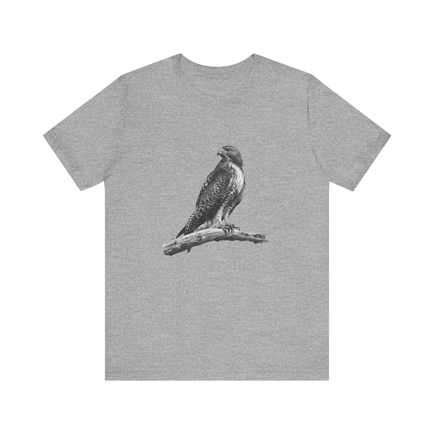 Red - Tailed Hawk T-Shirt - Wildlife Bird Lover Tee, Original Pen & Ink Art - FlooredByArt