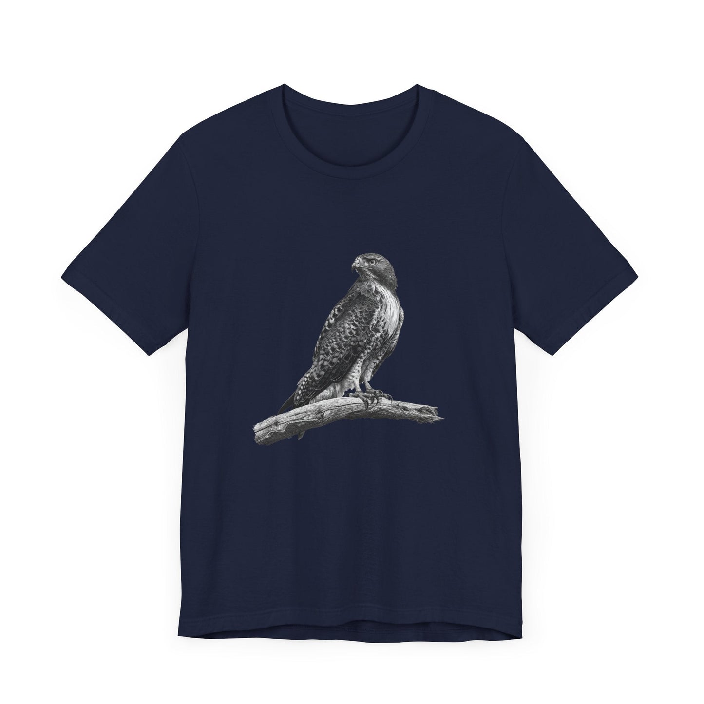 Red - Tailed Hawk T-Shirt - Wildlife Bird Lover Tee, Original Pen & Ink Art - FlooredByArt