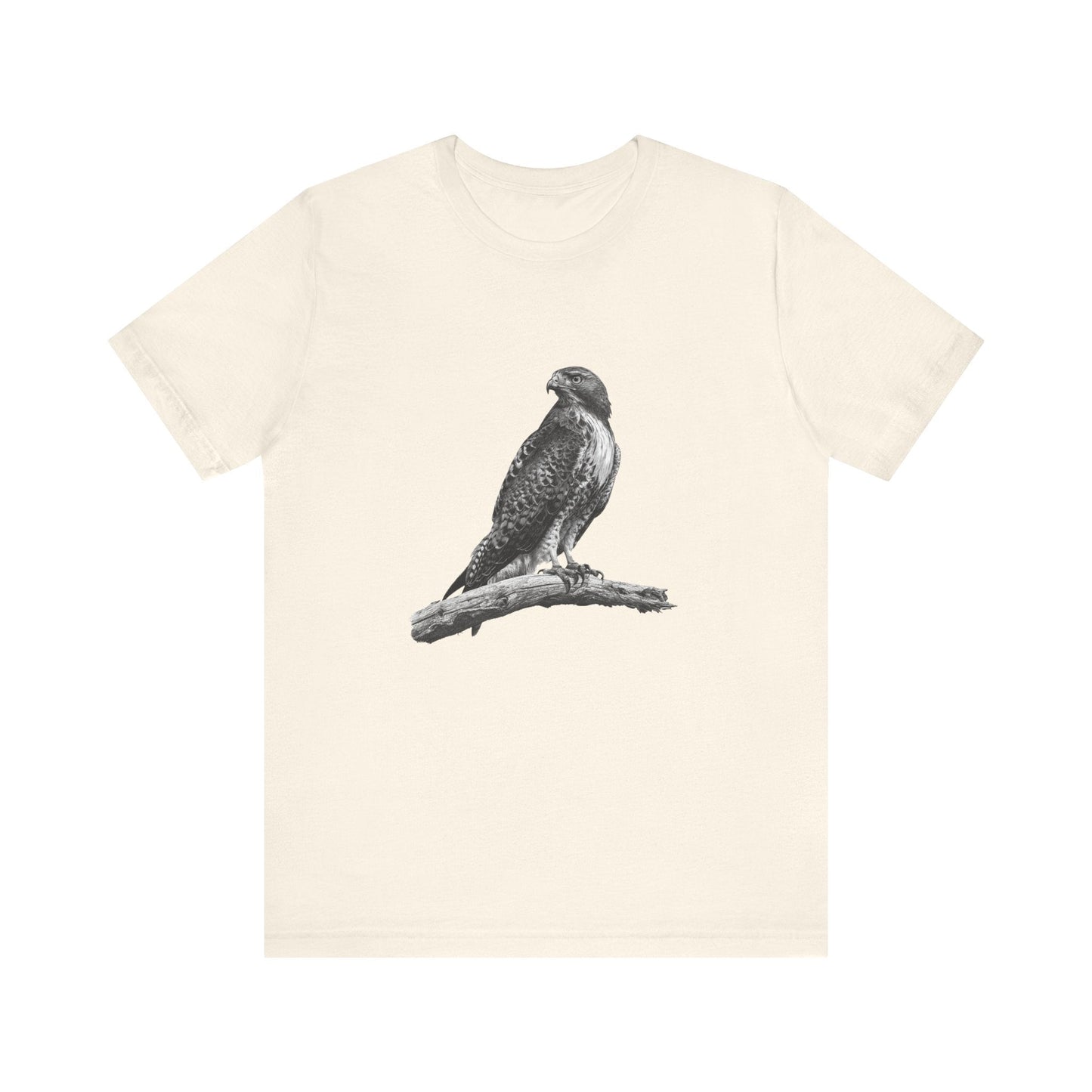 Red - Tailed Hawk T-Shirt - Wildlife Bird Lover Tee, Original Pen & Ink Art - FlooredByArt