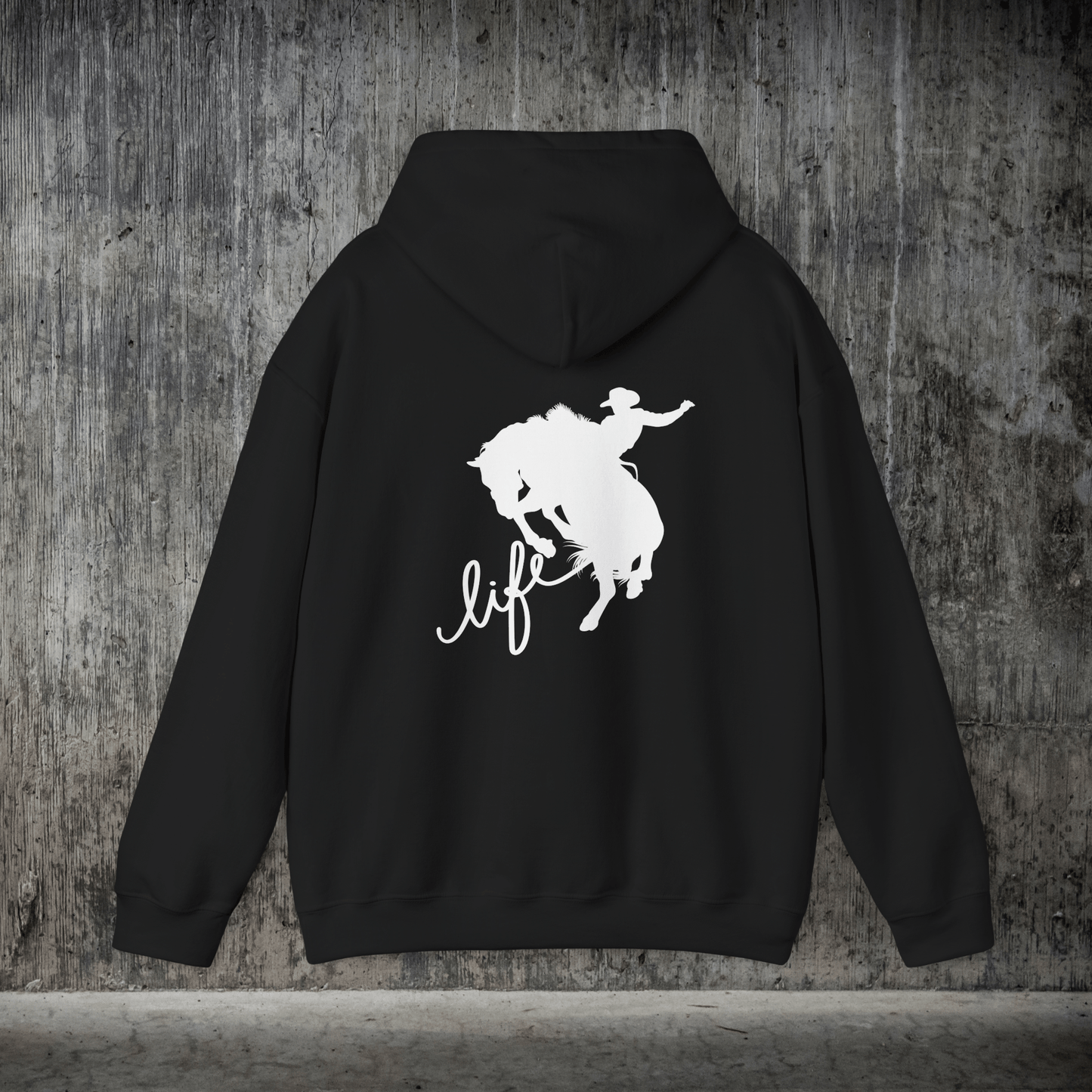 Rodeo Bronc Rider Full - Zip Hoodie – Cowboy Life Sweatshirt, Rough Stock Horse Trainer Jacket, Western Gift for Rodeo Lovers - FlooredByArt
