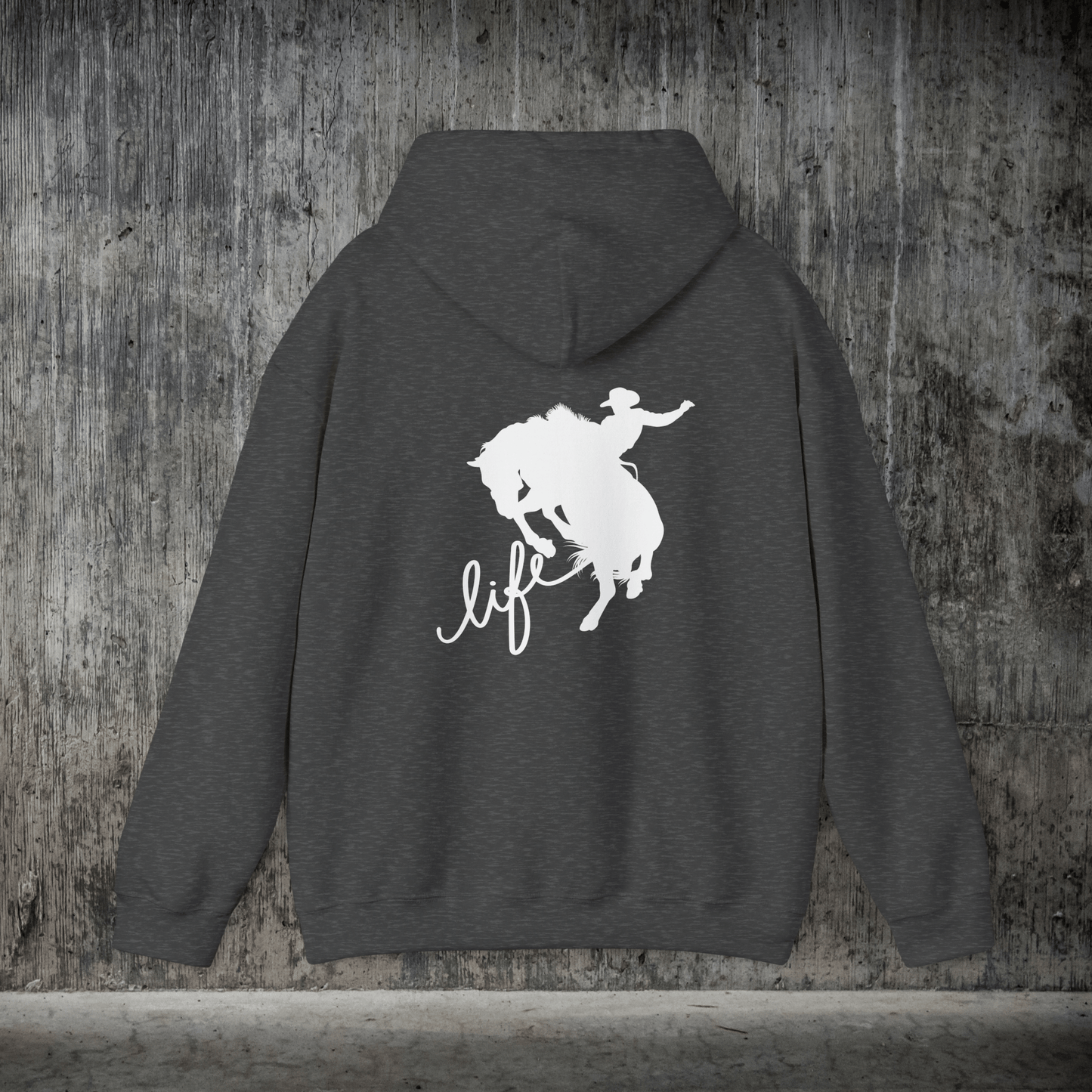 Rodeo Bronc Rider Full - Zip Hoodie – Cowboy Life Sweatshirt, Rough Stock Horse Trainer Jacket, Western Gift for Rodeo Lovers - FlooredByArt