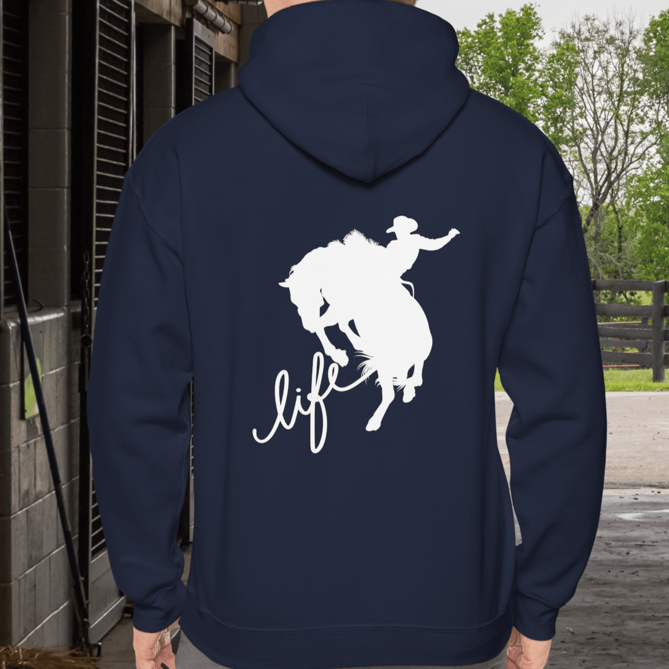 Rodeo Bronc Rider Full - Zip Hoodie – Cowboy Life Sweatshirt, Rough Stock Horse Trainer Jacket, Western Gift for Rodeo Lovers - FlooredByArt