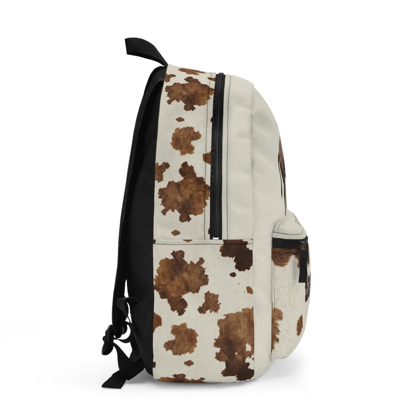Rodeo Cowboy Backpack | Personalized School Bag, Western Style, Gifts for Rodeo Lovers, Unique Cow Print Design - FlooredByArt