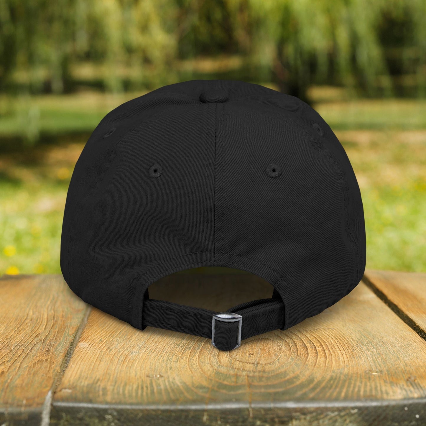 Rustic Raccoon Distressed Cap - Unisex Adjustable Hiking Hat - FlooredByArt