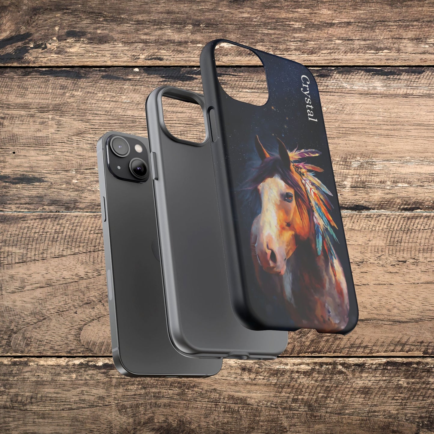 Spirit Horse iPhone Case β Tough Protective Cover for iPhone 14, 15 & 16 Series - FlooredByArt