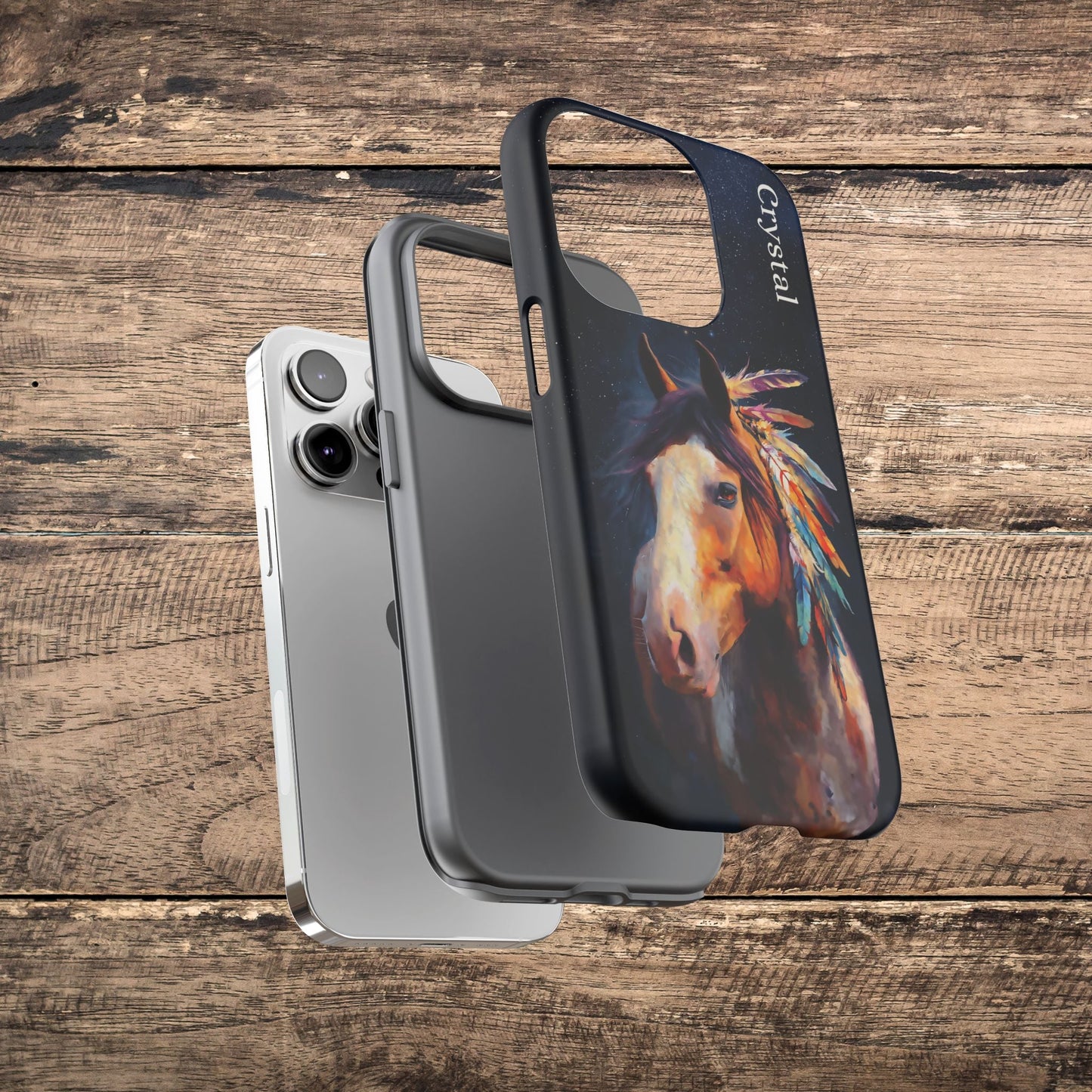 Spirit Horse iPhone Case β Tough Protective Cover for iPhone 14, 15 & 16 Series - FlooredByArt