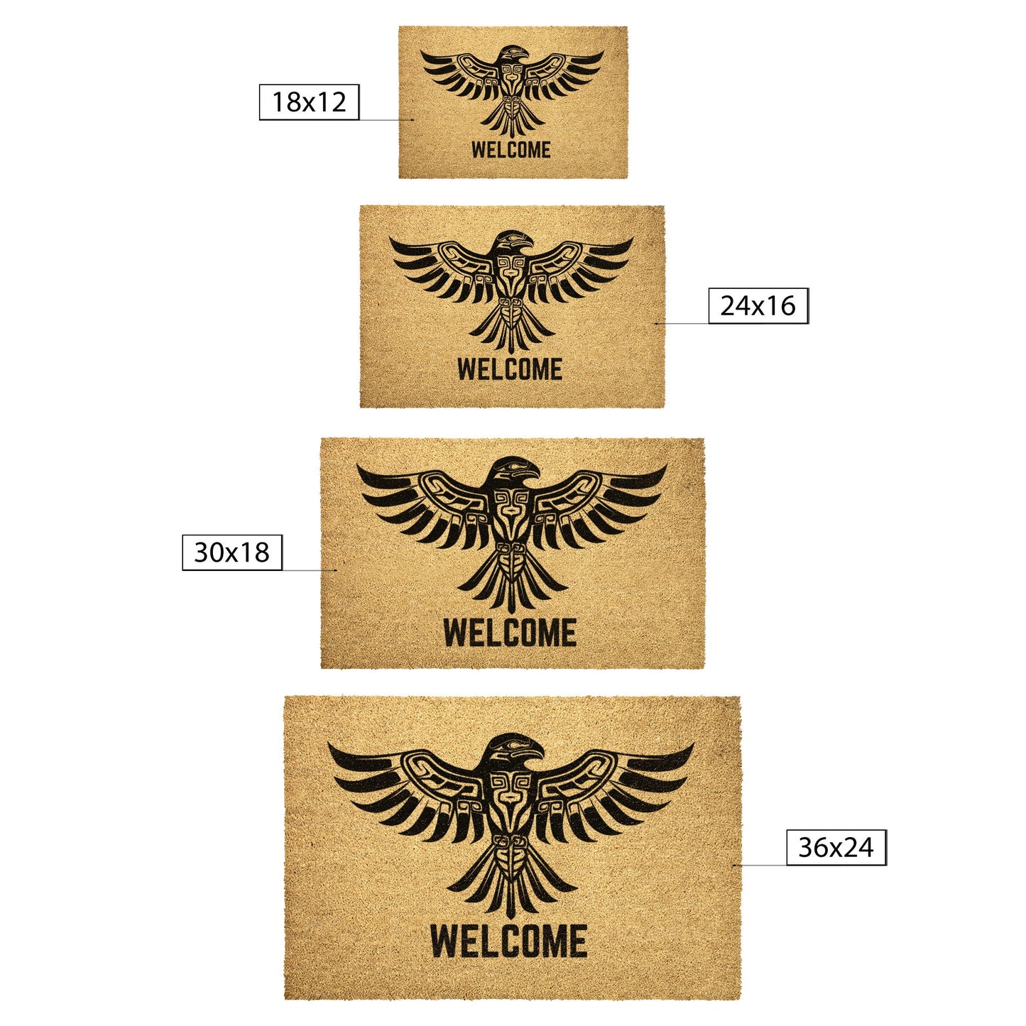 Thunderbird Doormat Style 1 - FlooredByArt
