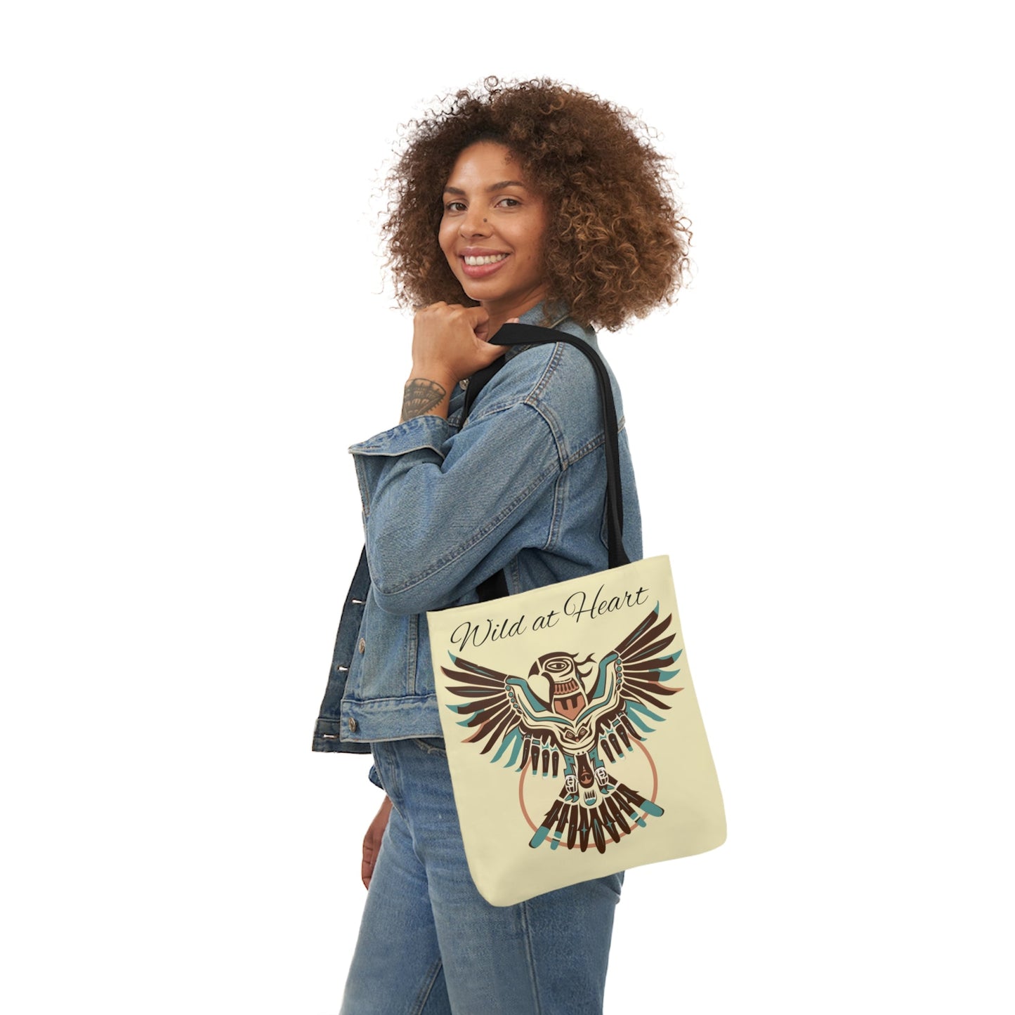 Thunderbird Native American Tote Bag - "Wild At Heart" Carry All Tote Bag - FlooredByArt