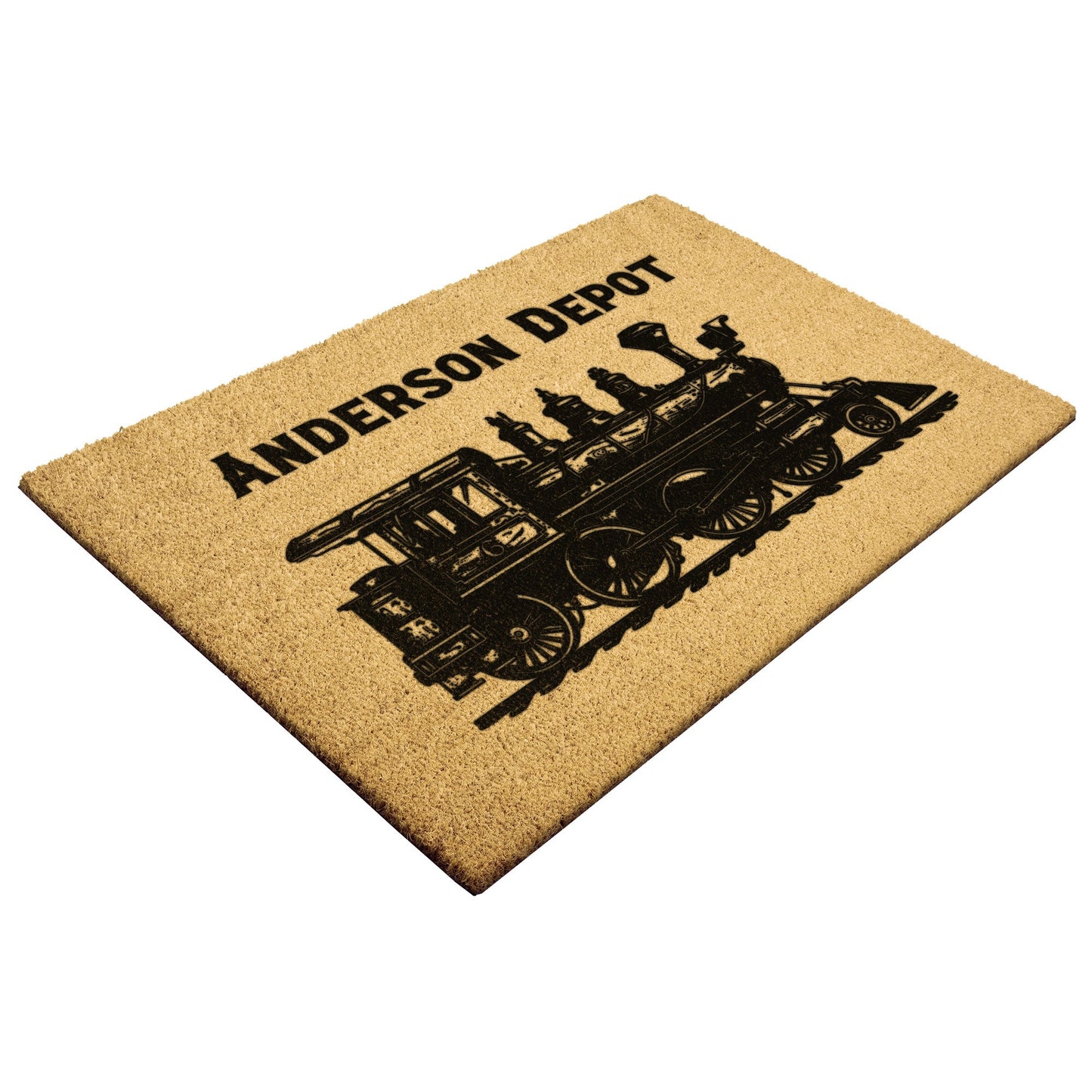 Train Doormat Anderson Depot - FlooredByArt